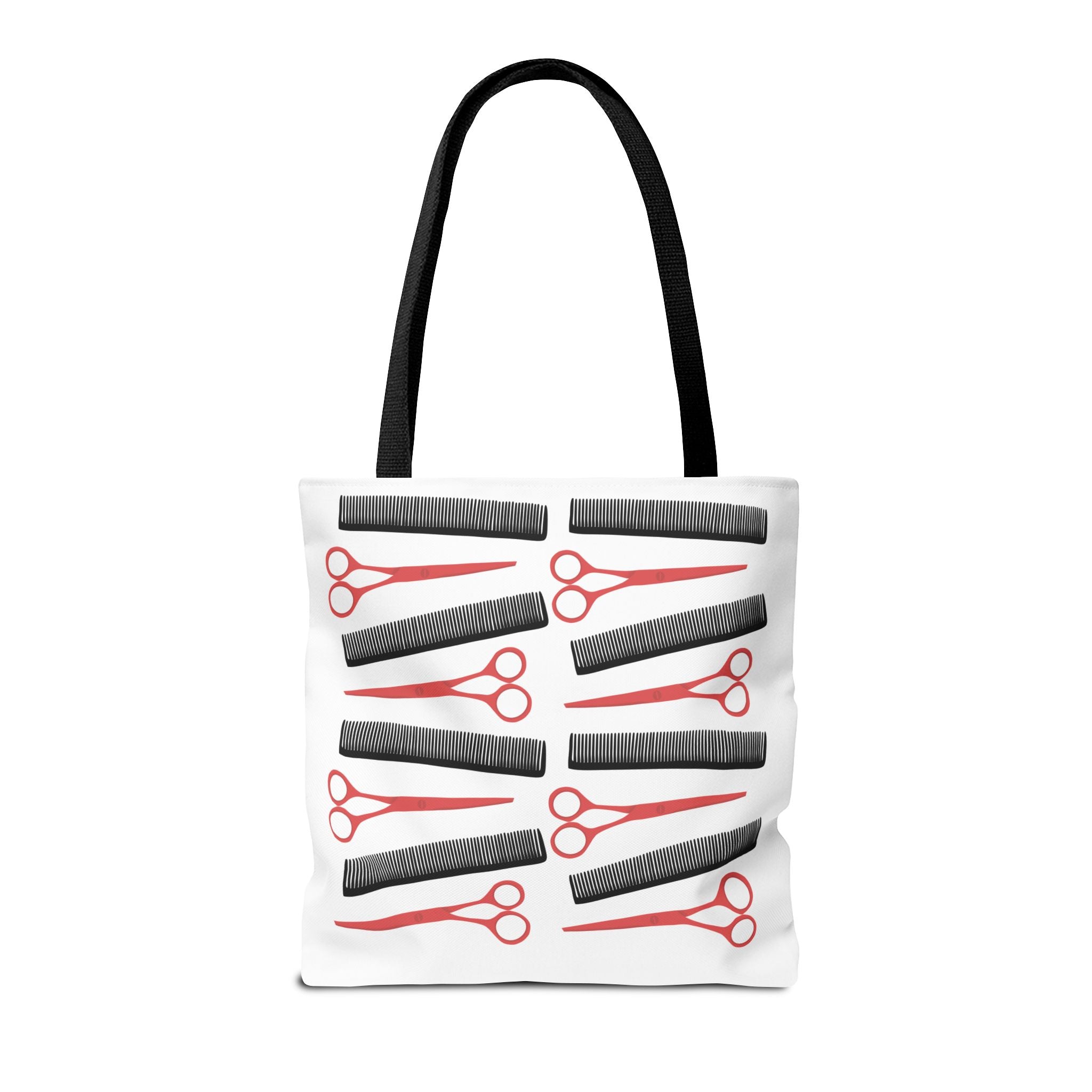 Hair Stylist Scissors & Comb Pattern Tote Bag — Salon Tools All-Over Print