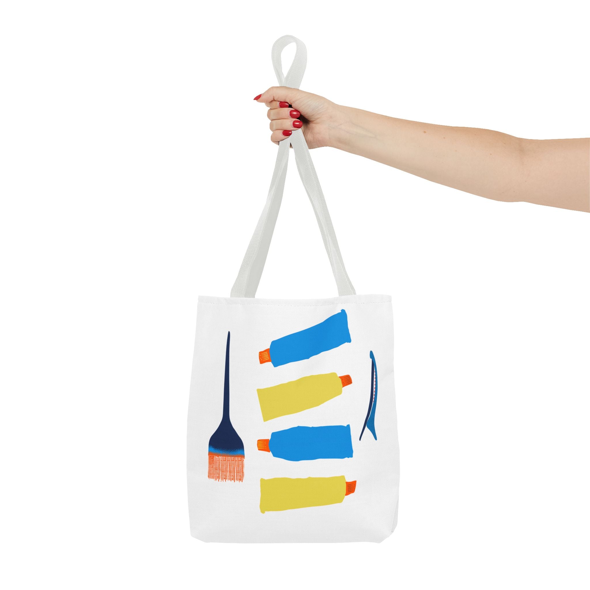 Paint Tubes and Brush Tote Bag | Abstract Art Supplies Tote
