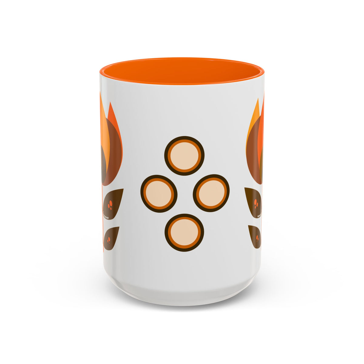 Retro Mid-Century Modern Floral Accent Coffee Mug