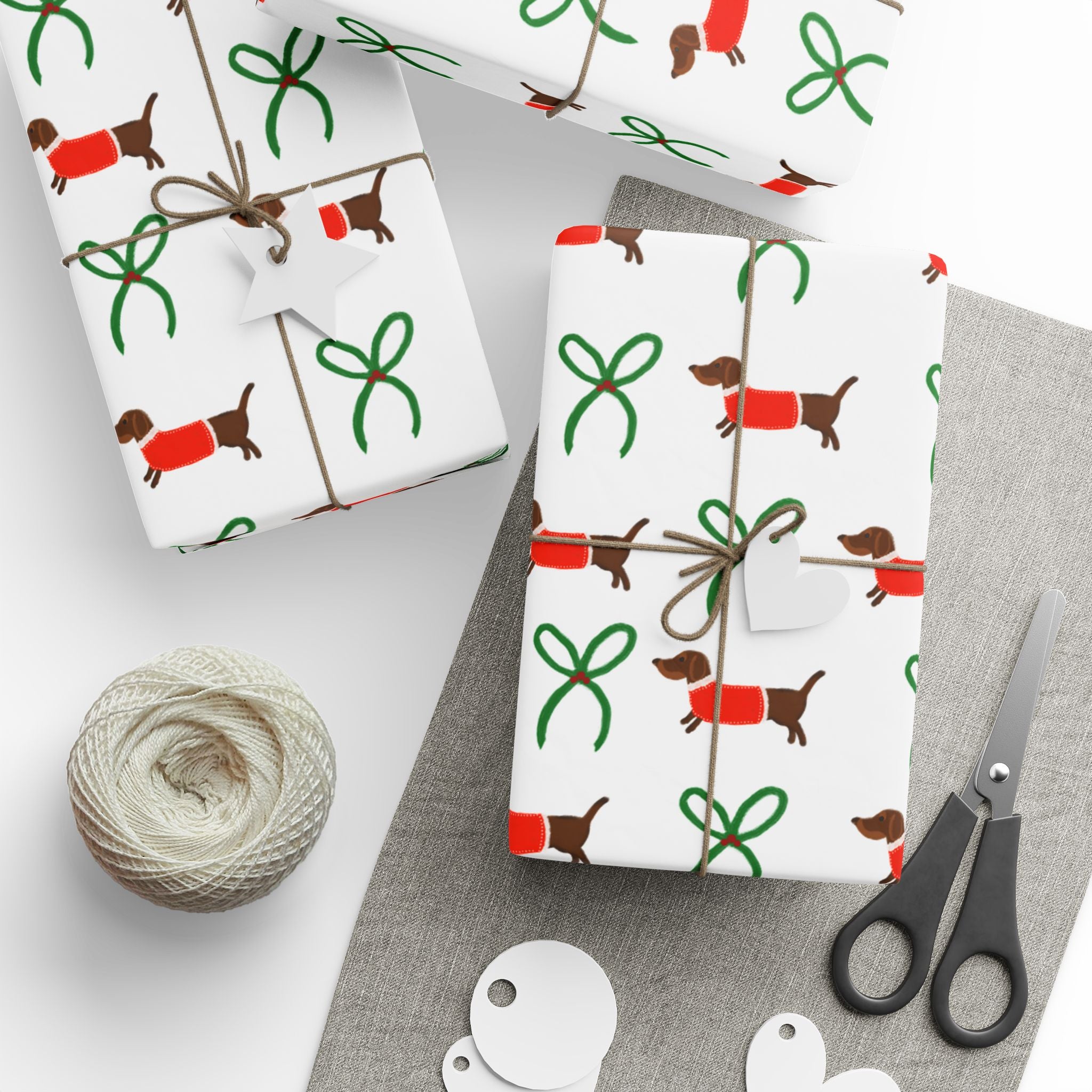 Christmas Dachshund Wrapping Paper Roll