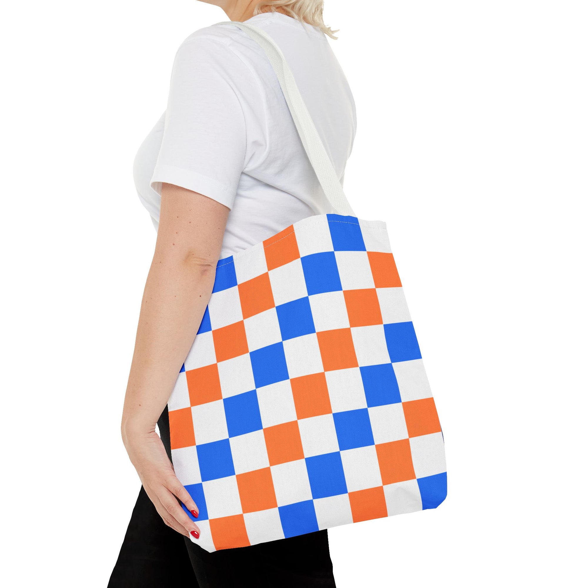 Broncos Checkerboard Tote Bag