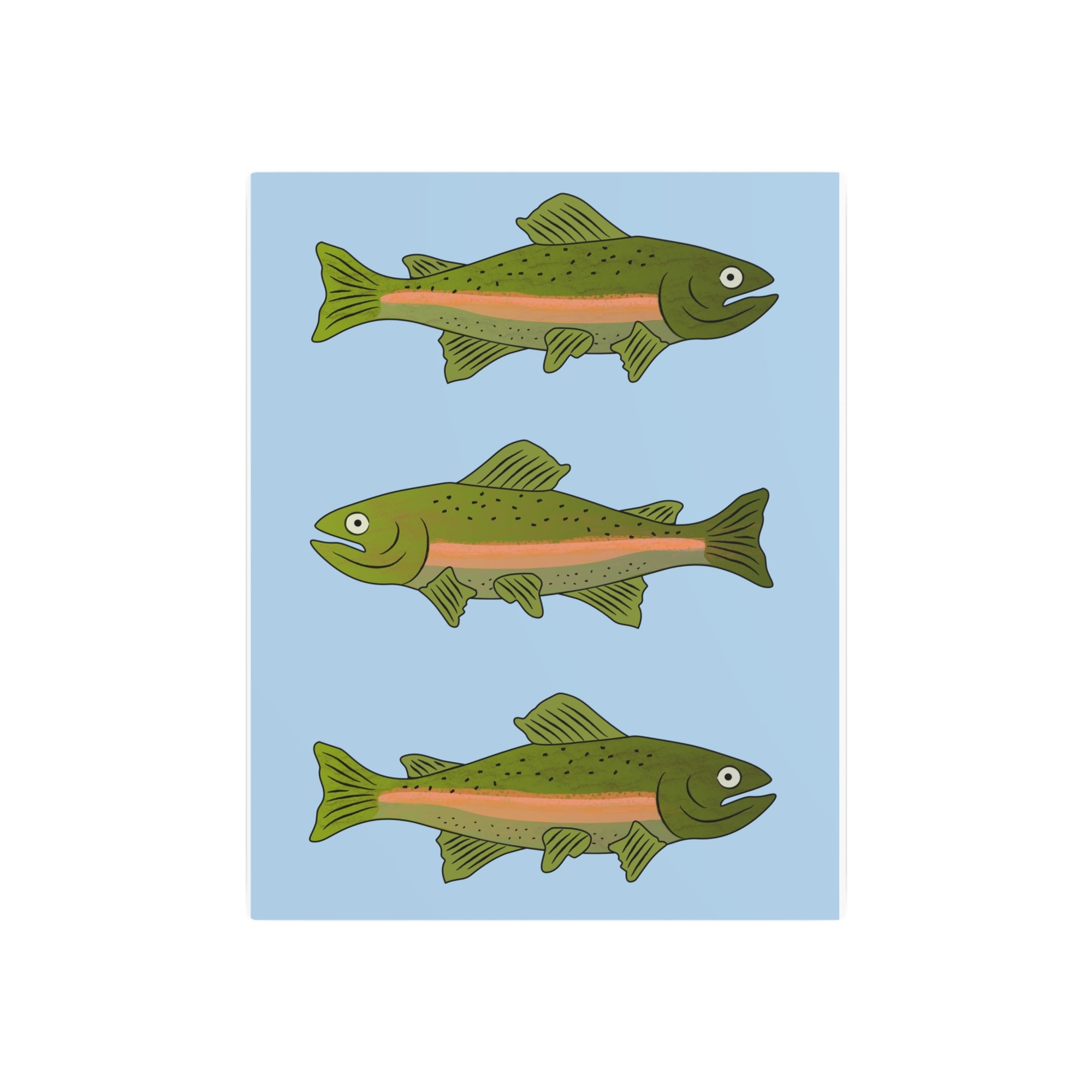 Rainbow Trout Metal Art Sign