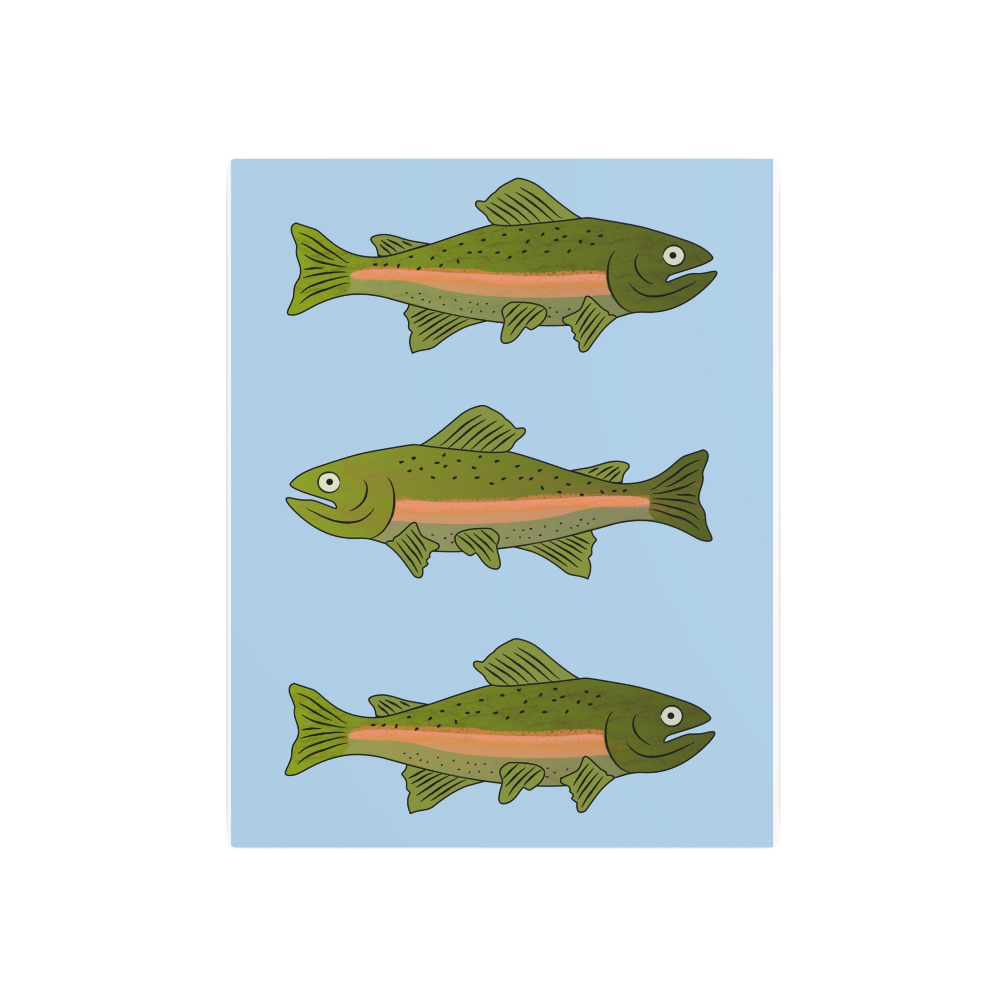 Rainbow Trout Metal Art Sign