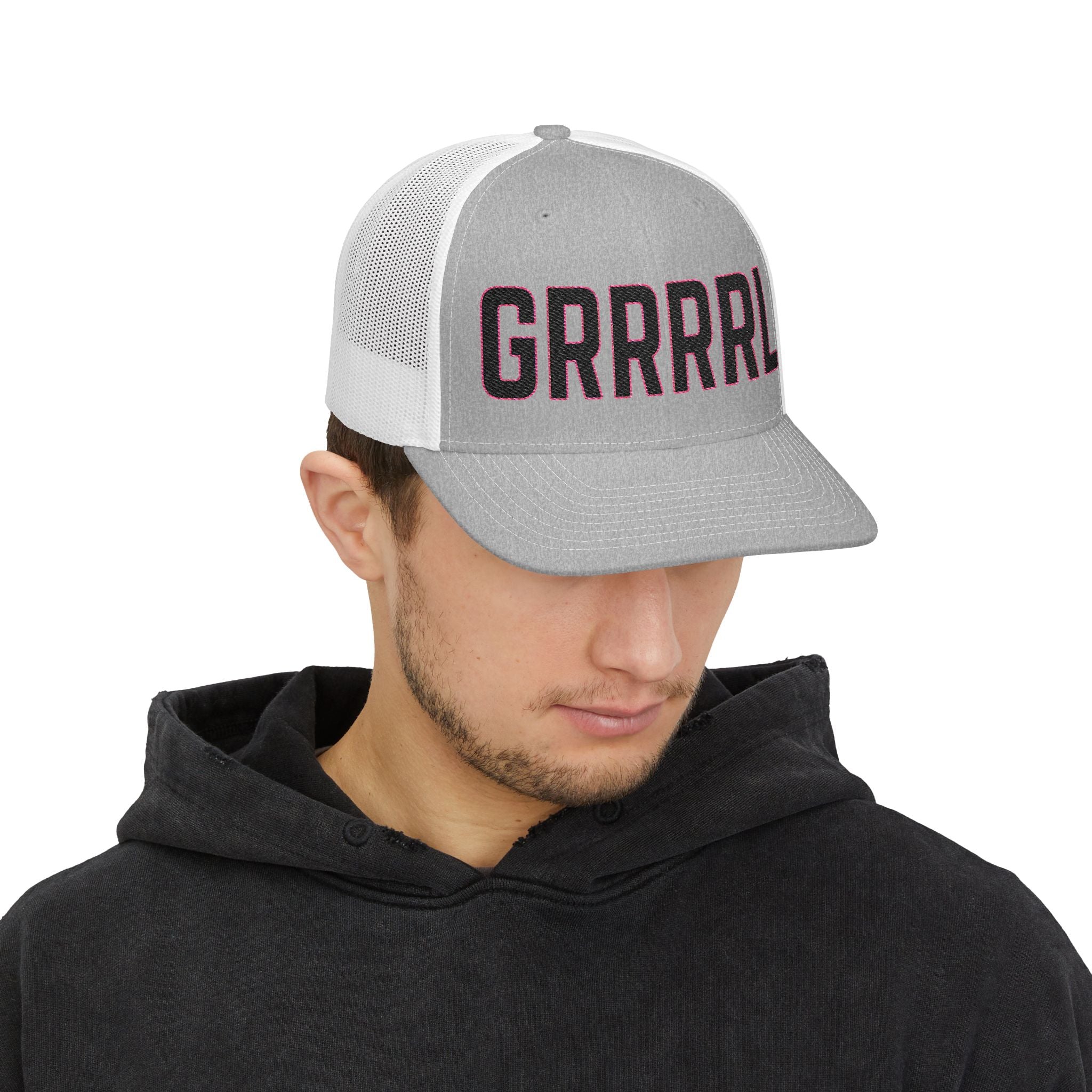 GRRRRL Embroidered Snapback Trucker Cap
