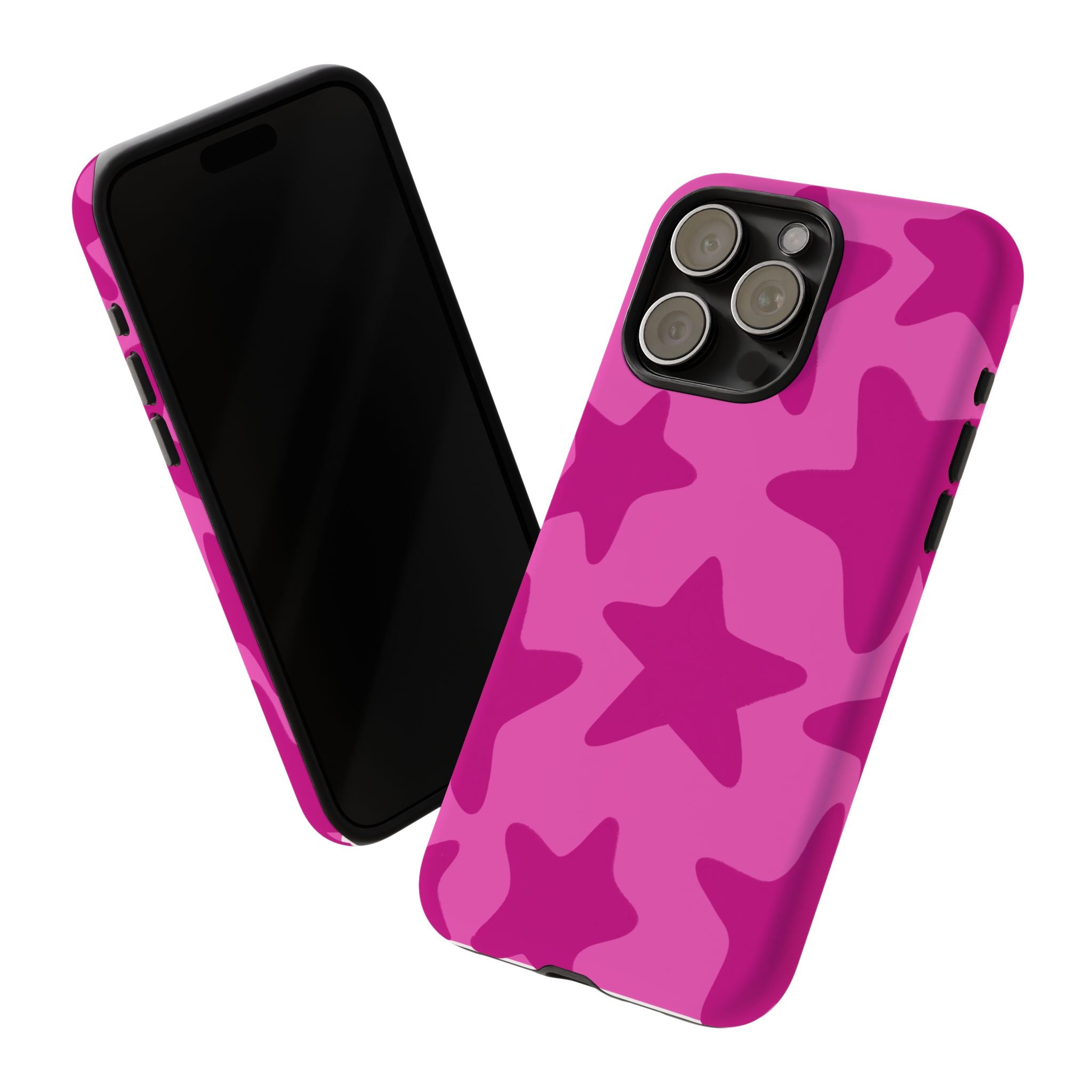 Pink Star Camo Tough Phone Case — Protective iPhone Cover