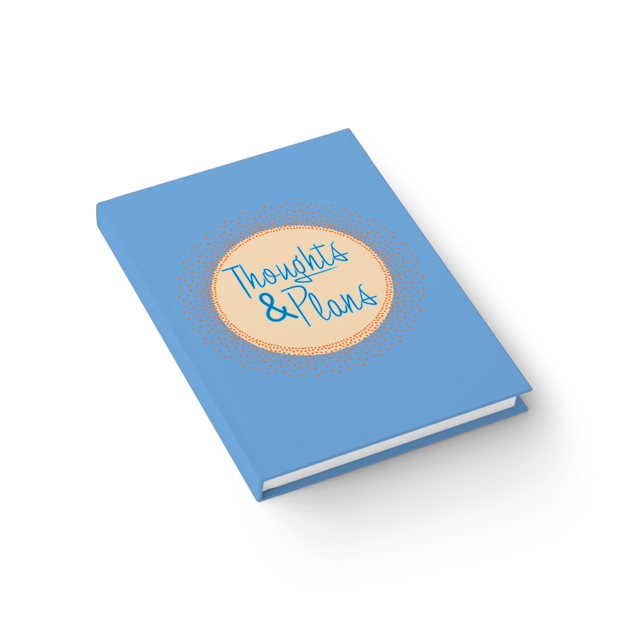 Thoughts & Plans Journal — Blue Hardcover Planner for Notes & Goals