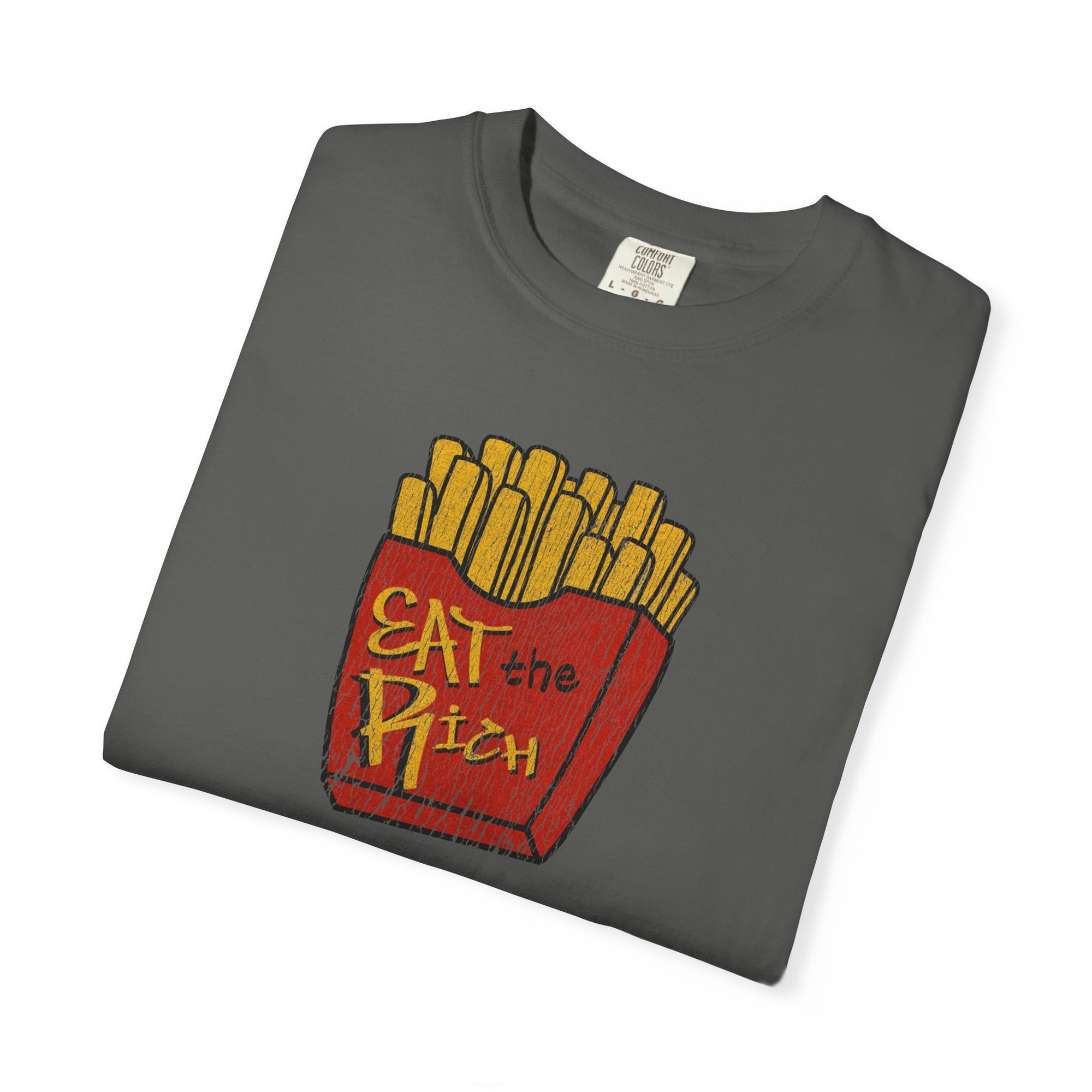 Eat The Rich Distressed Fries Tee