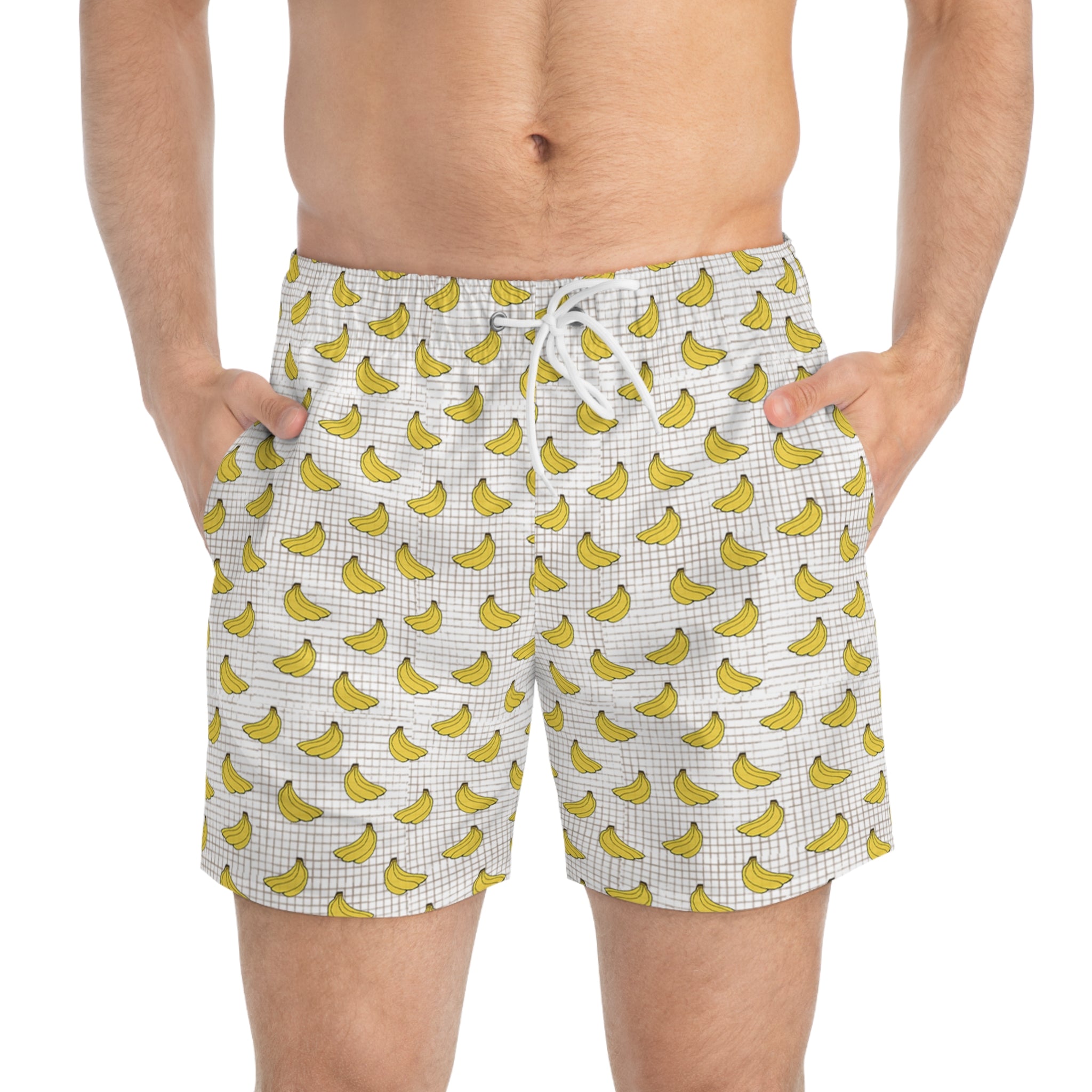 Banana Print Swim Trunks
