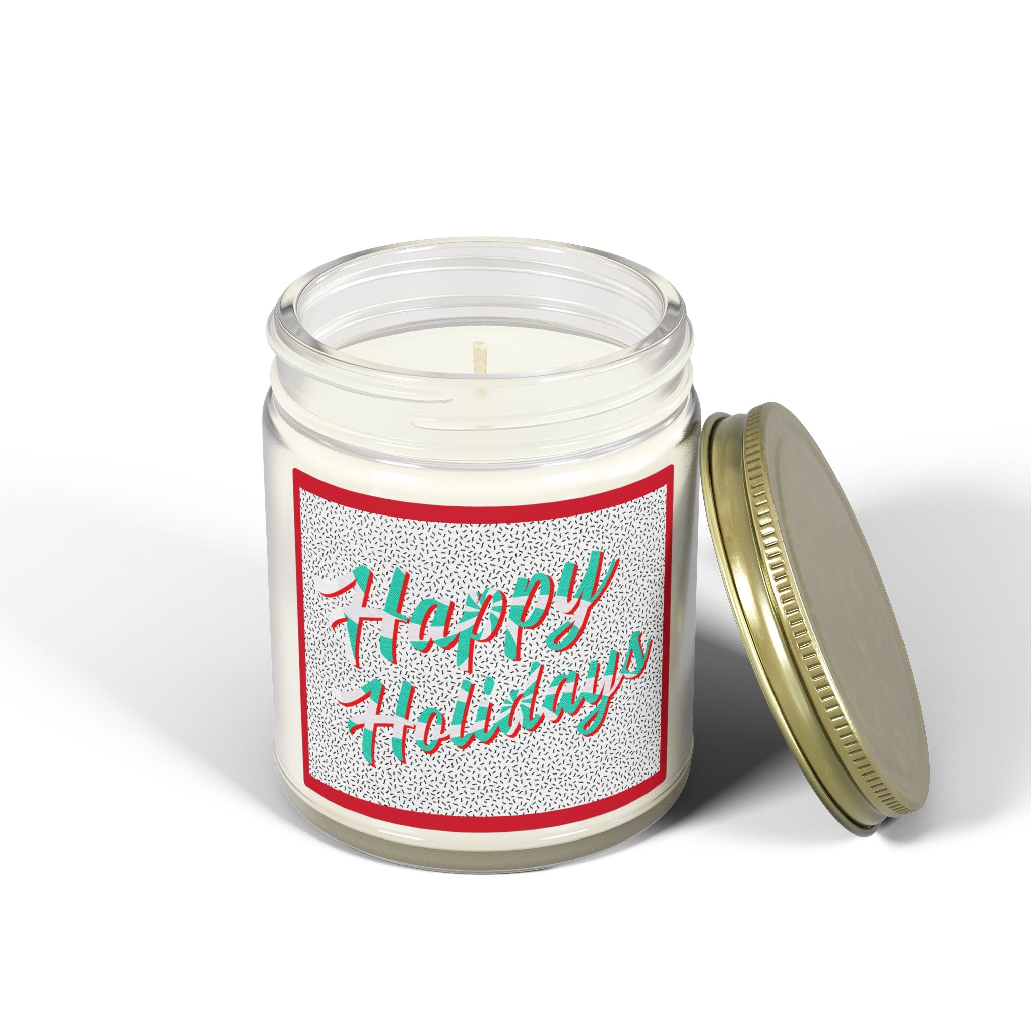 Happy Holiday Peppermint Stripe Candle