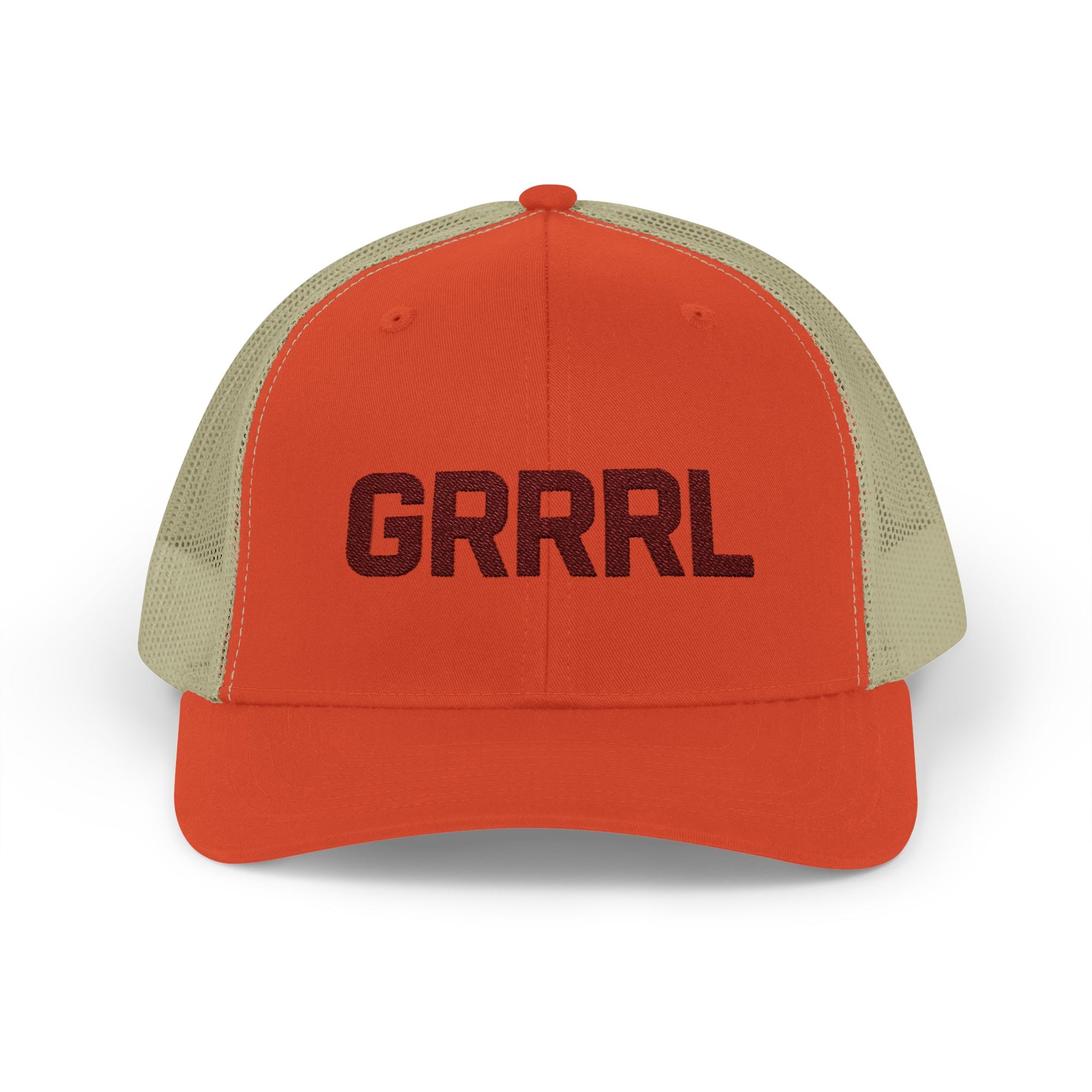 Grrl Trucker Cap — Retro Bold Mesh Snapback for Girls & Women