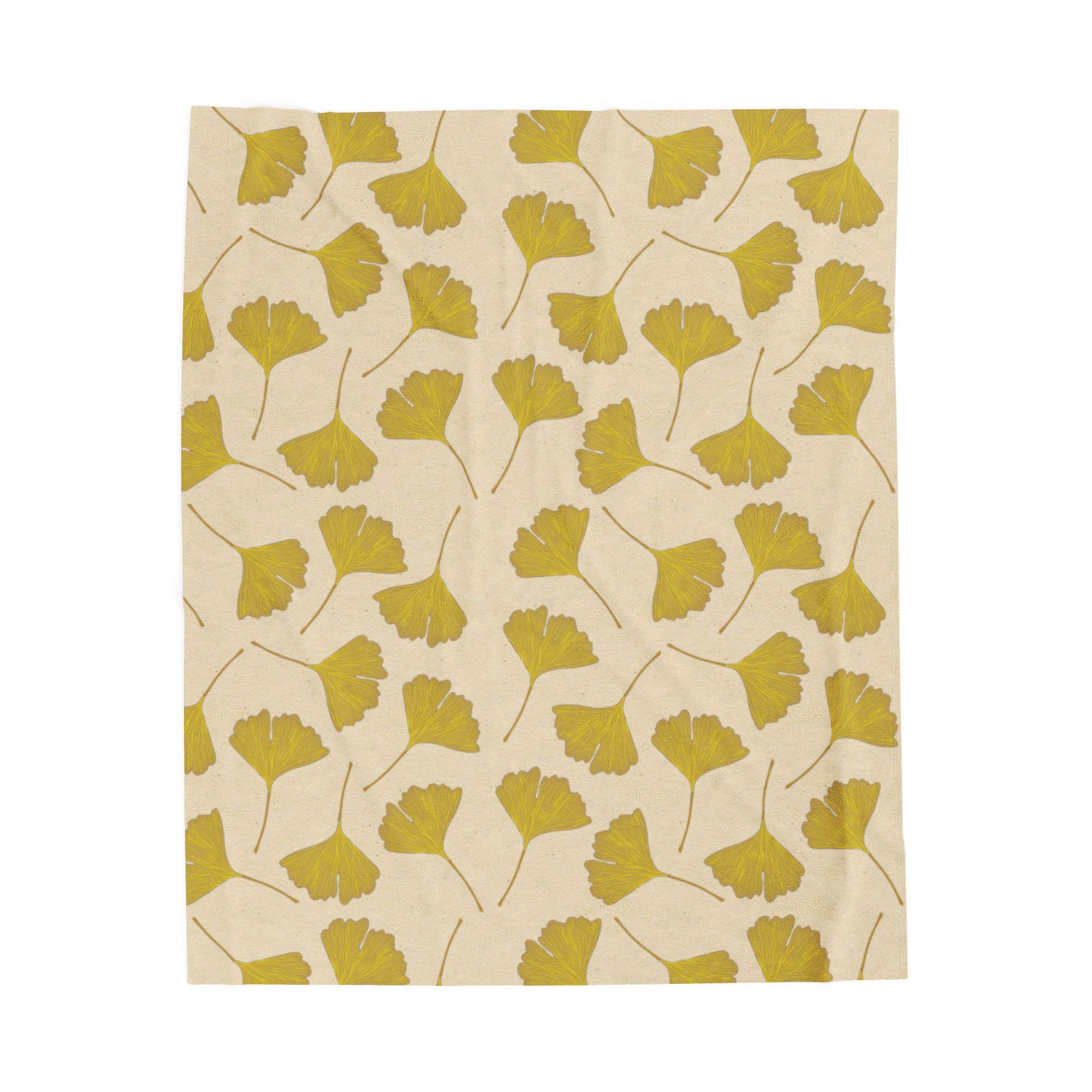 Ginkgo Leaf Velveteen Plush Blanket