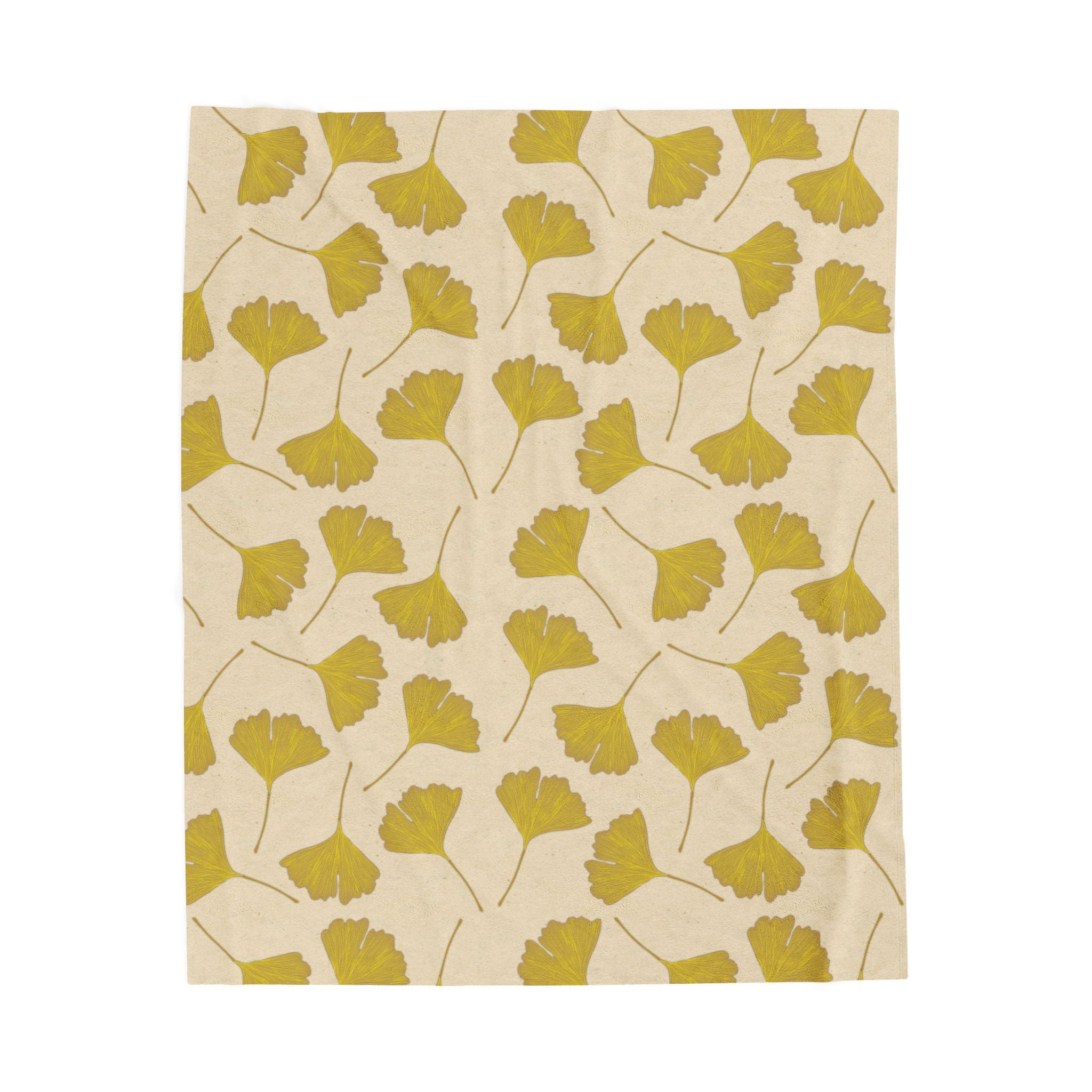 Ginkgo Leaf Velveteen Plush Blanket