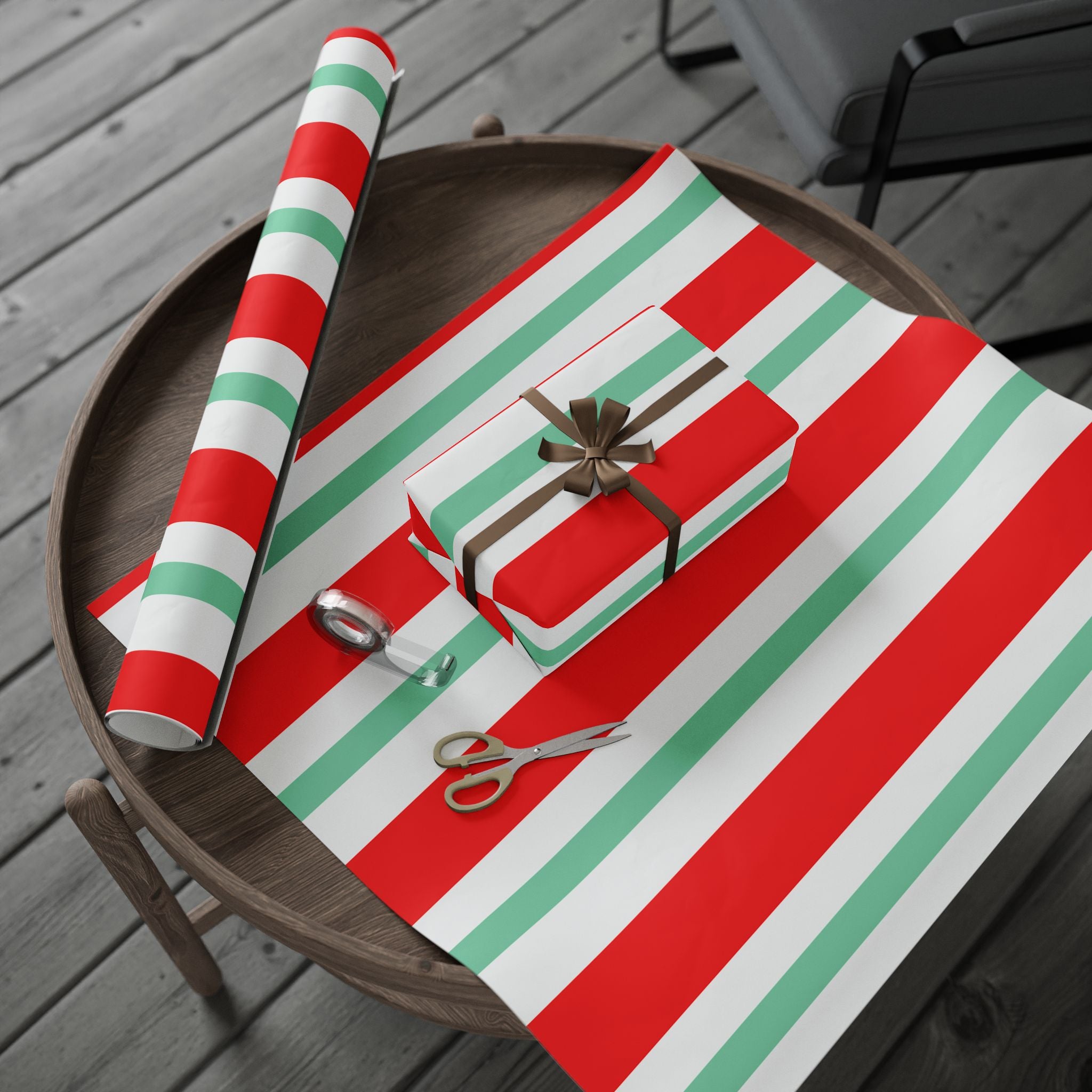 Striped Wrapping Paper for Holidays and Celebrations