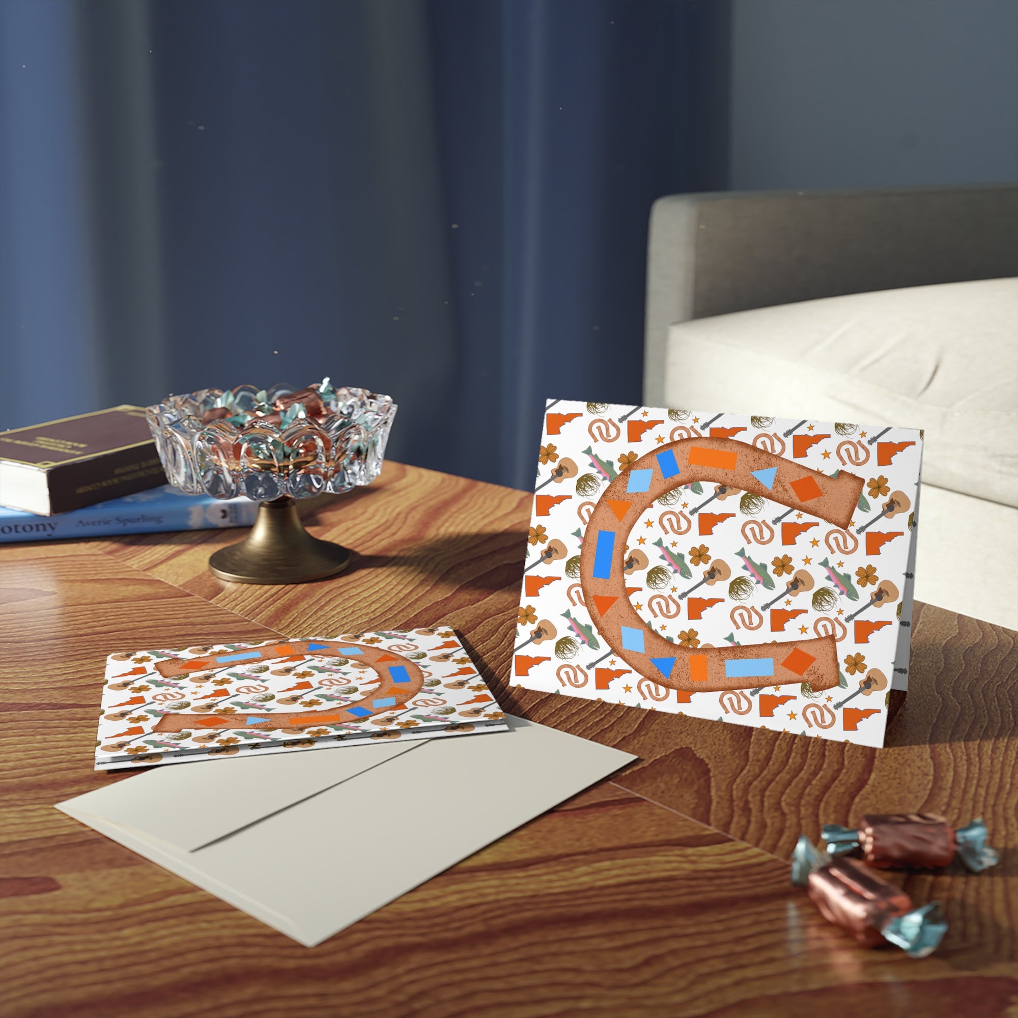 Western Horseshoe Greeting Cards