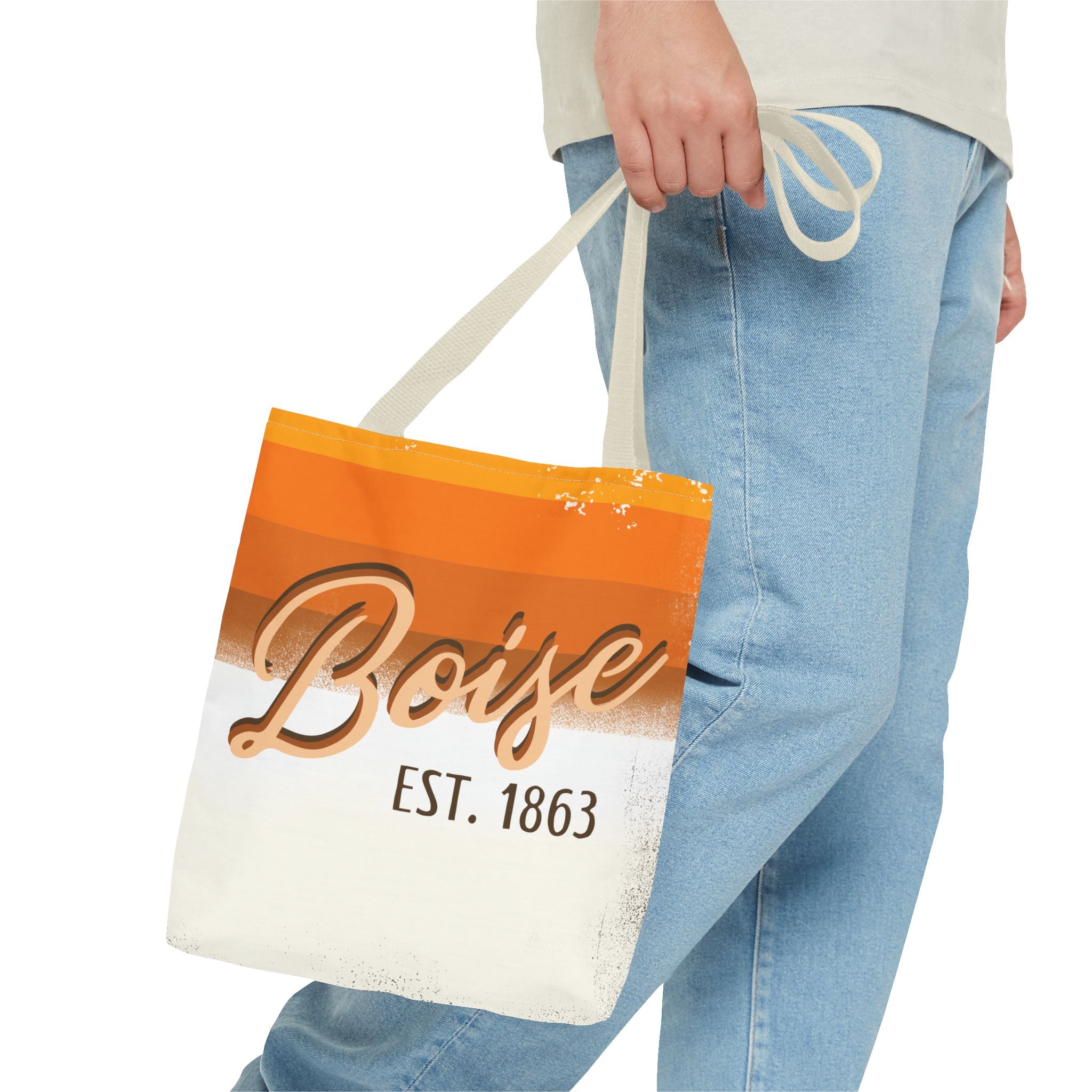 Boise Est. 1863 Tote Bag — Retro Orange City Pride Tote