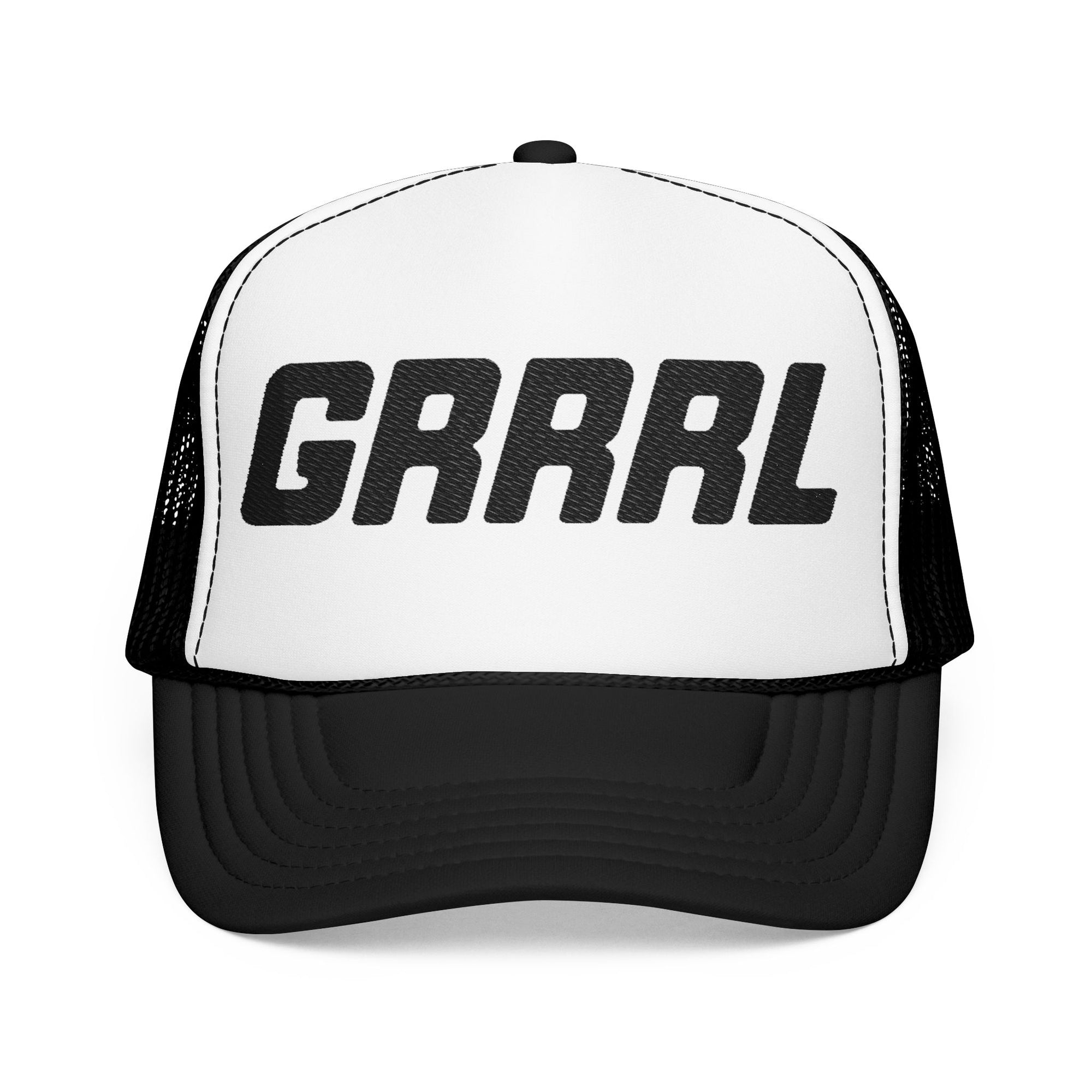 Grrrl Embroidered Trucker Hat – Bold Feminist Foam Cap