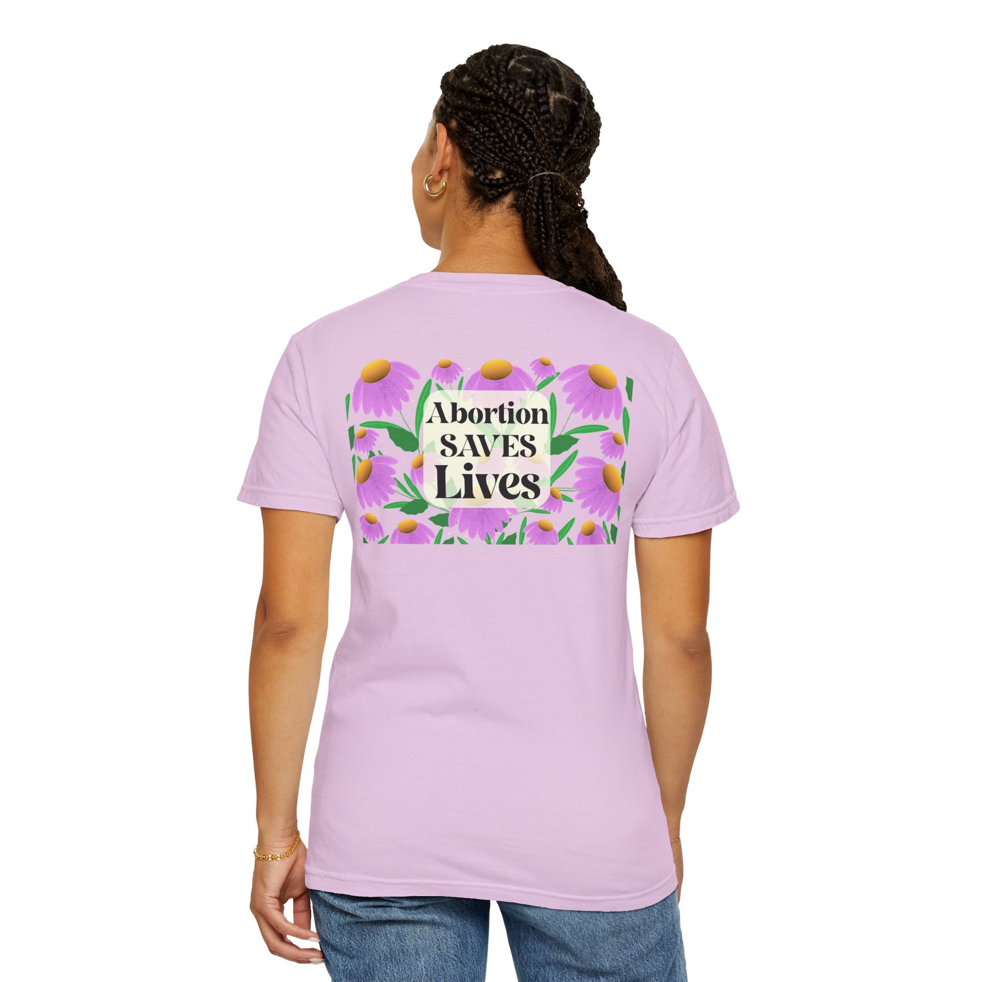 Abortion Saves Lives Floral T‑Shirt, Know Your Body Know Your RIghts