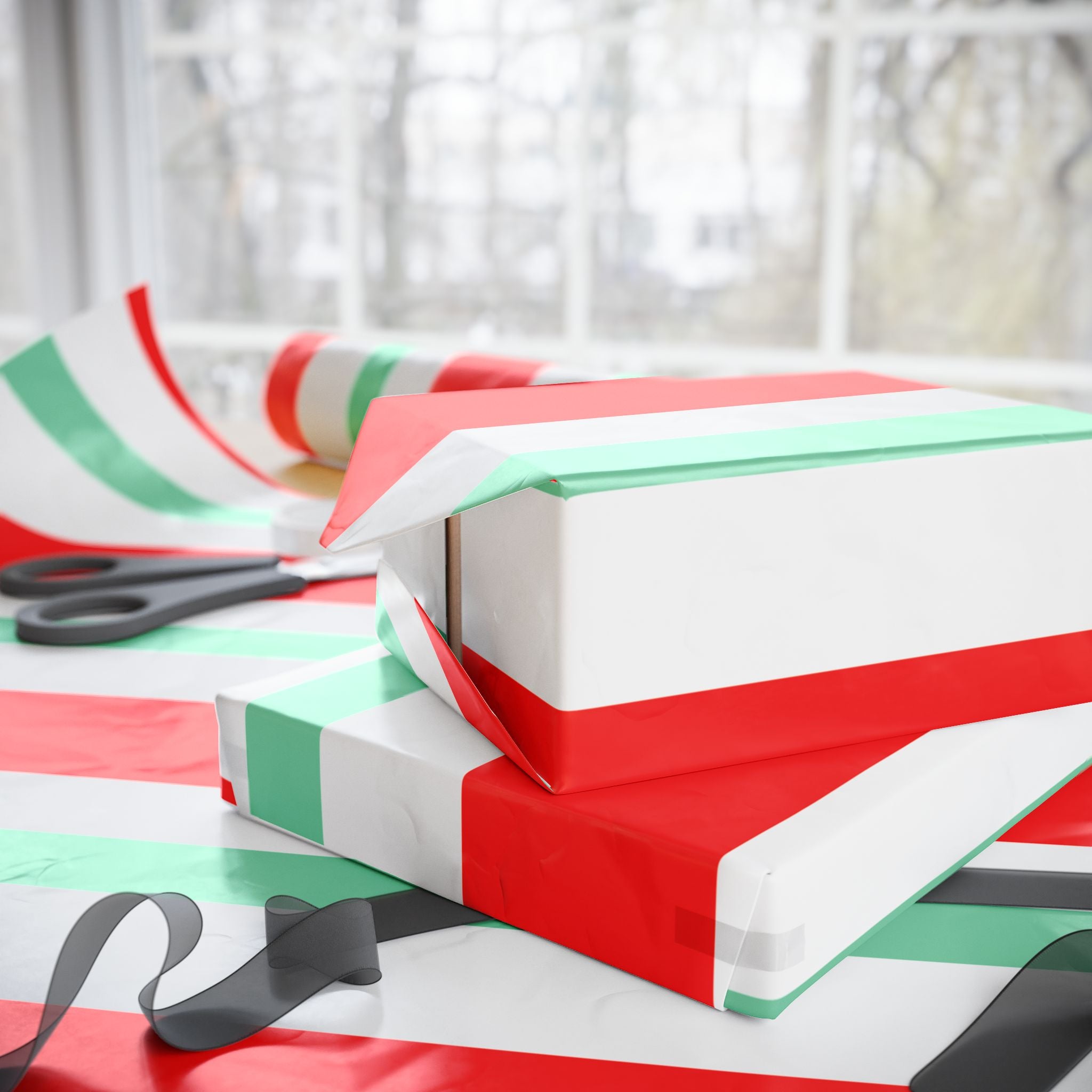 Striped Wrapping Paper for Holidays and Celebrations