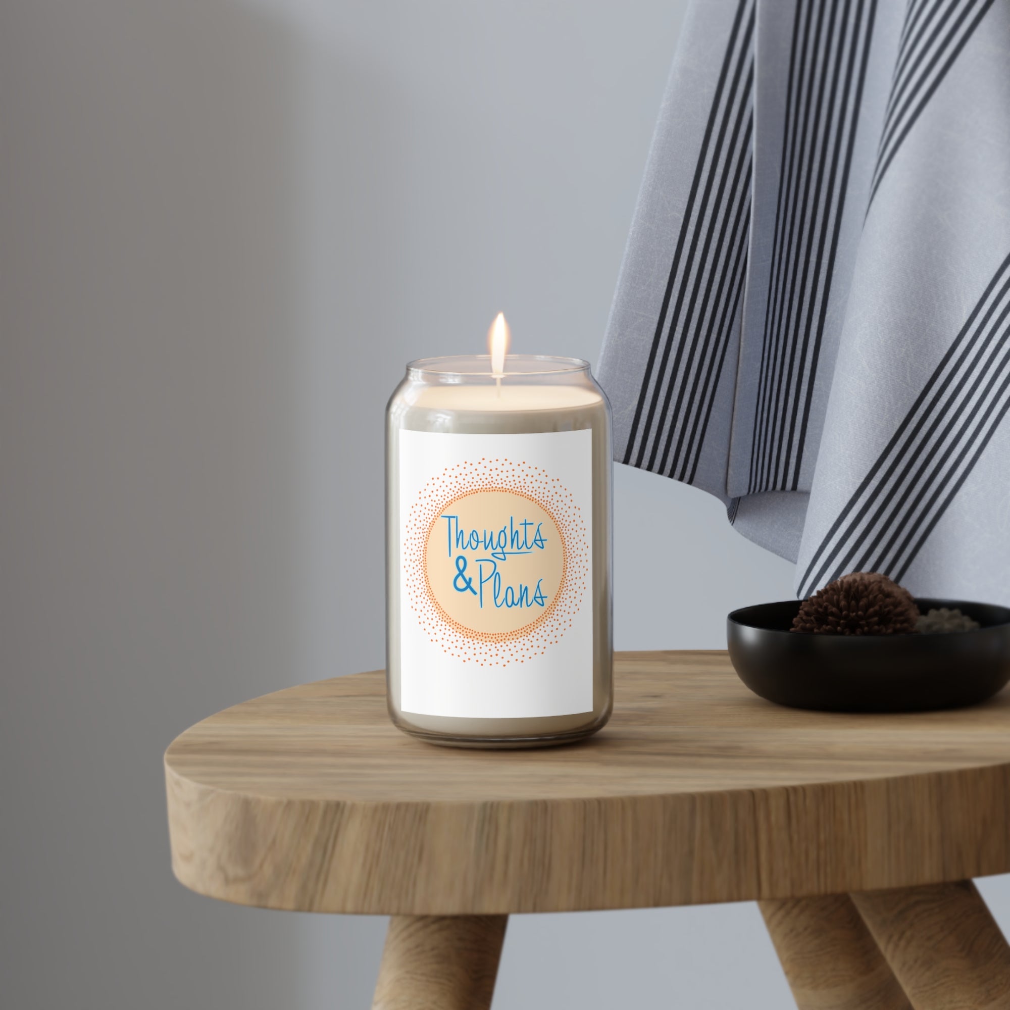 Thoughts & Plans Scented Soy Candle — 13.75oz Aromatherapy Jar