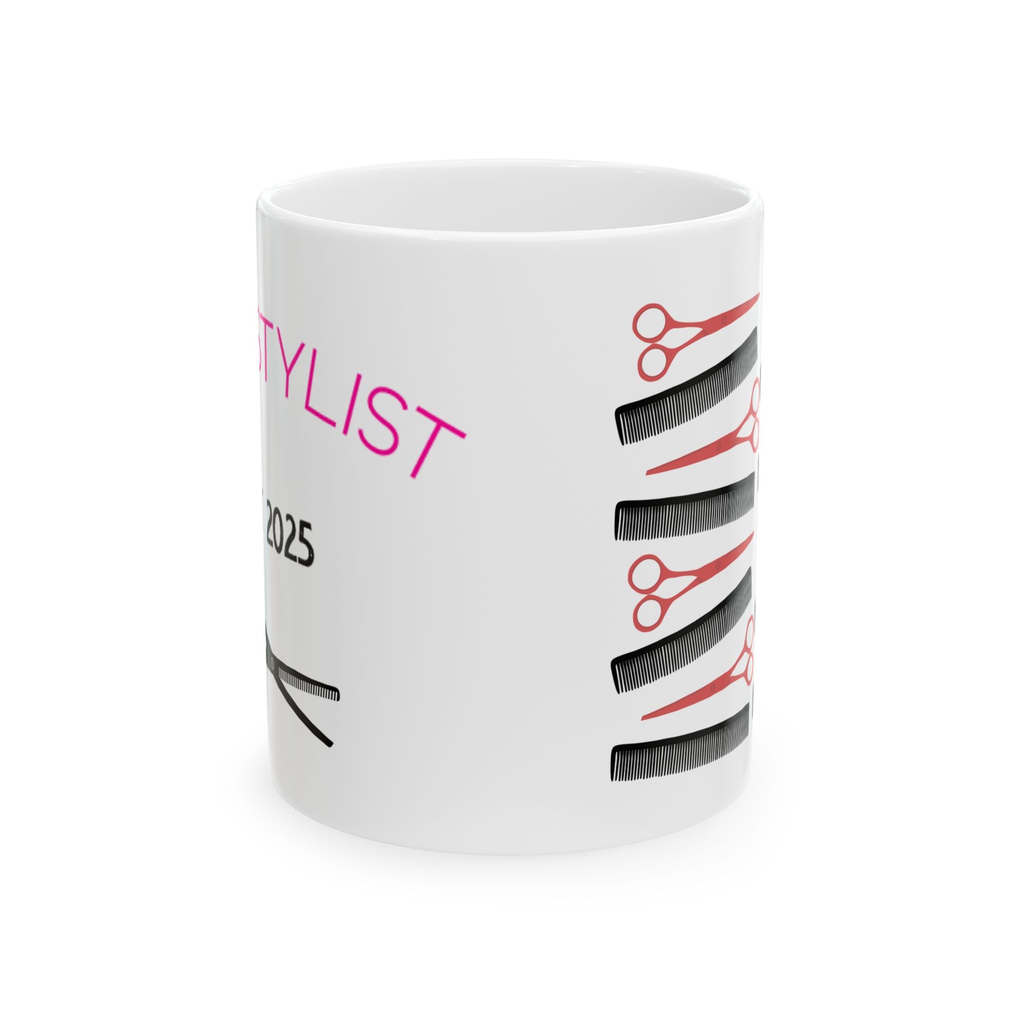 Hairstylist Coffee Mug — Gifts for Hairdressers with Scissors & Comb Design (11oz/15oz)