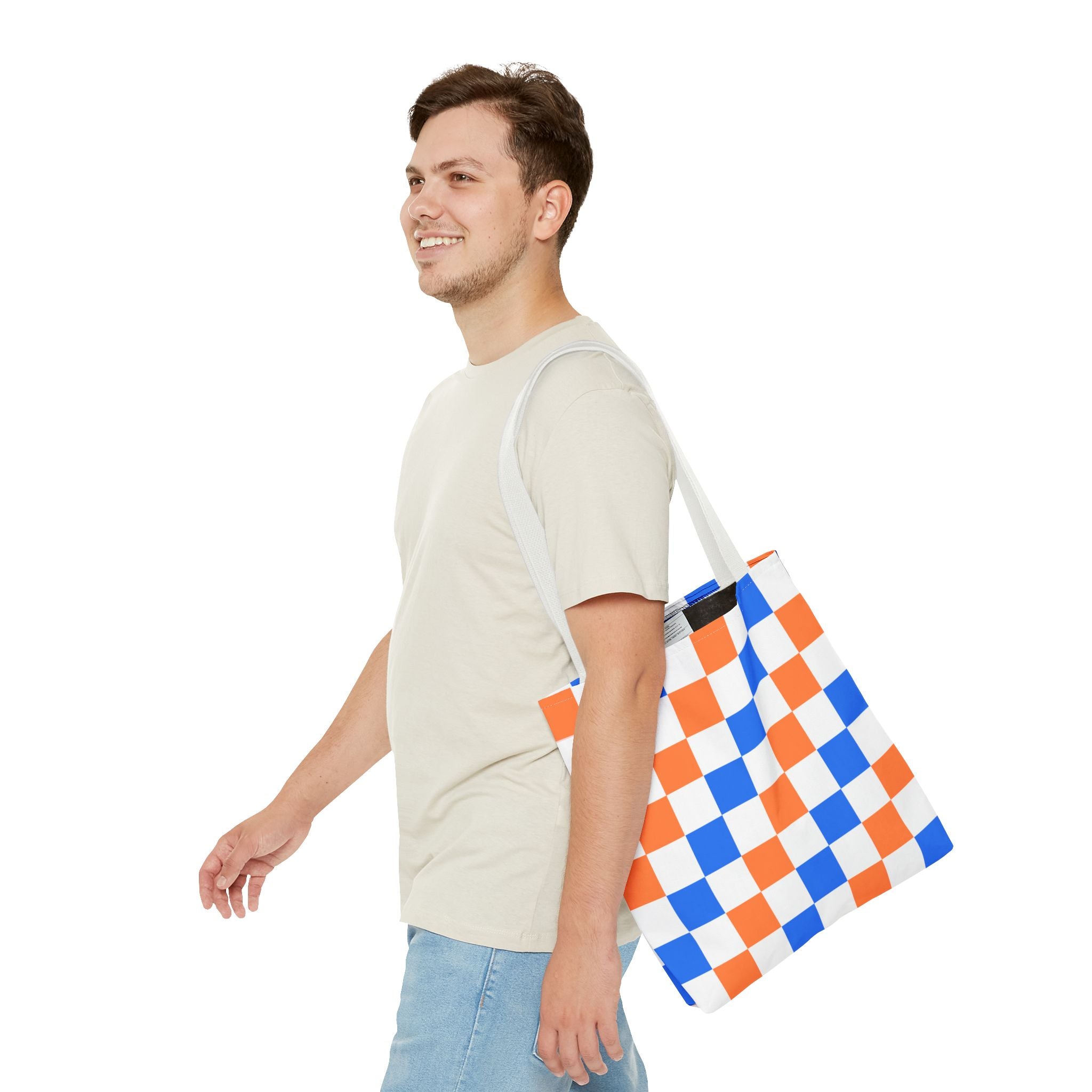 Broncos Checkerboard Tote Bag
