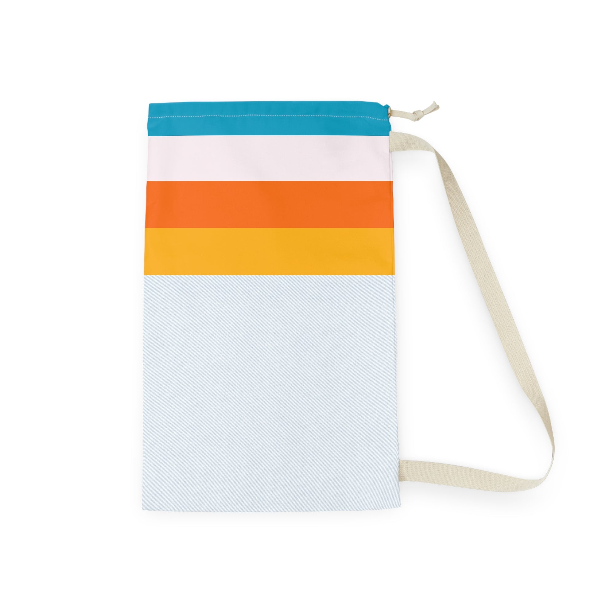 Retro Stripe Laundry Bag, Colorful Travel & Dorm Hanging Hamper