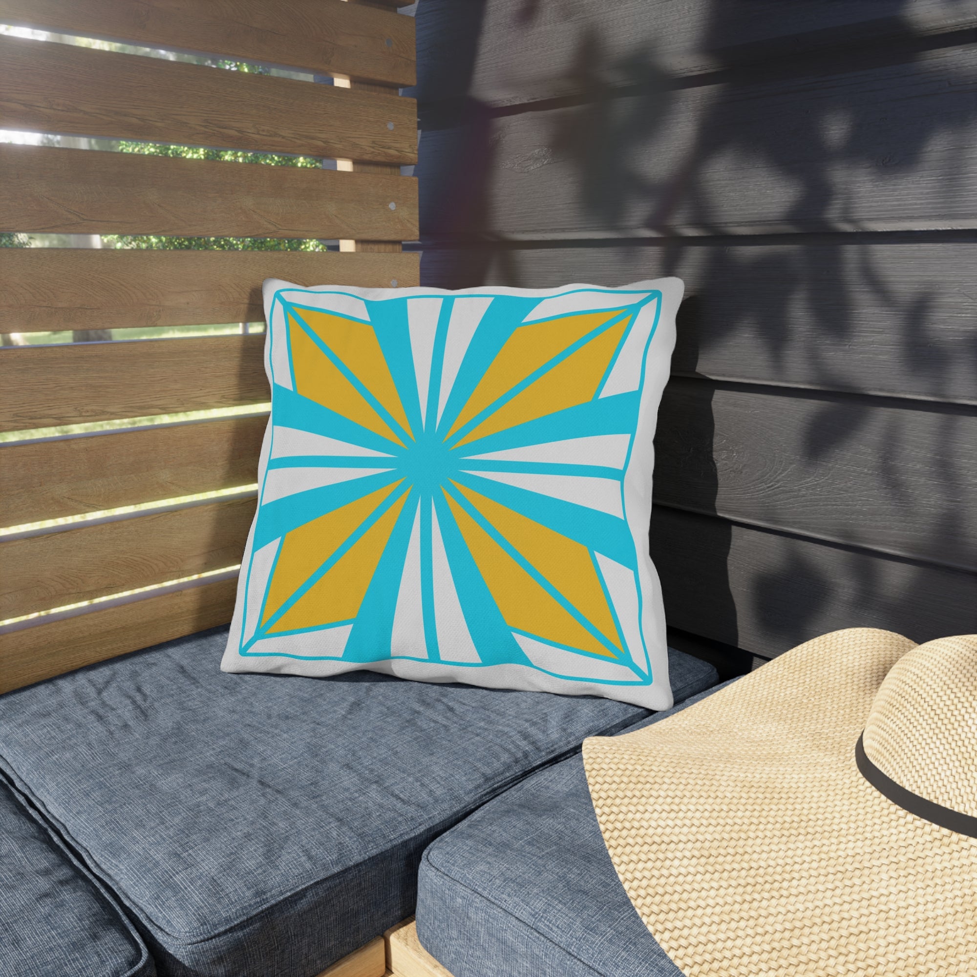 Vibrant Geometric Outdoor Pillows for Patio Decor