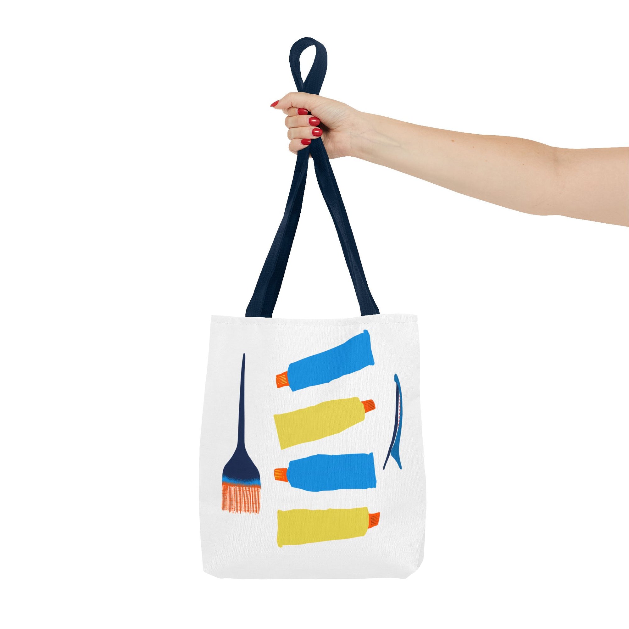 Paint Tubes and Brush Tote Bag | Abstract Art Supplies Tote