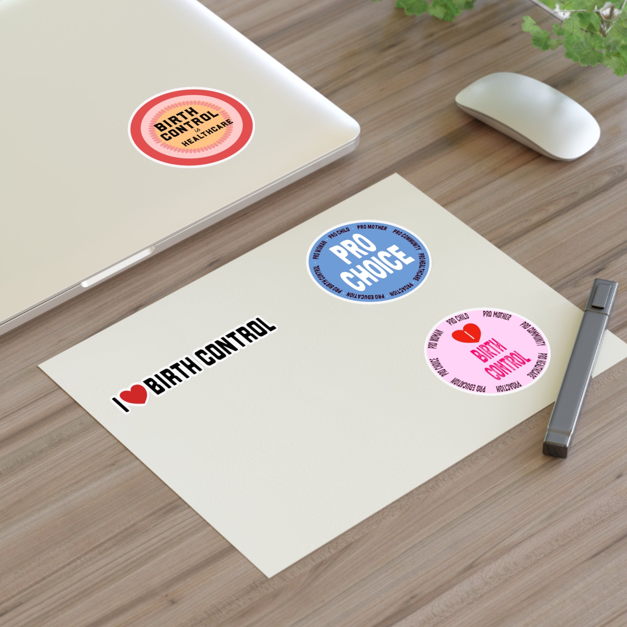 Pro-Choice Birth Control Sticker Sheet — Advocacy Political Vinyl Stickers