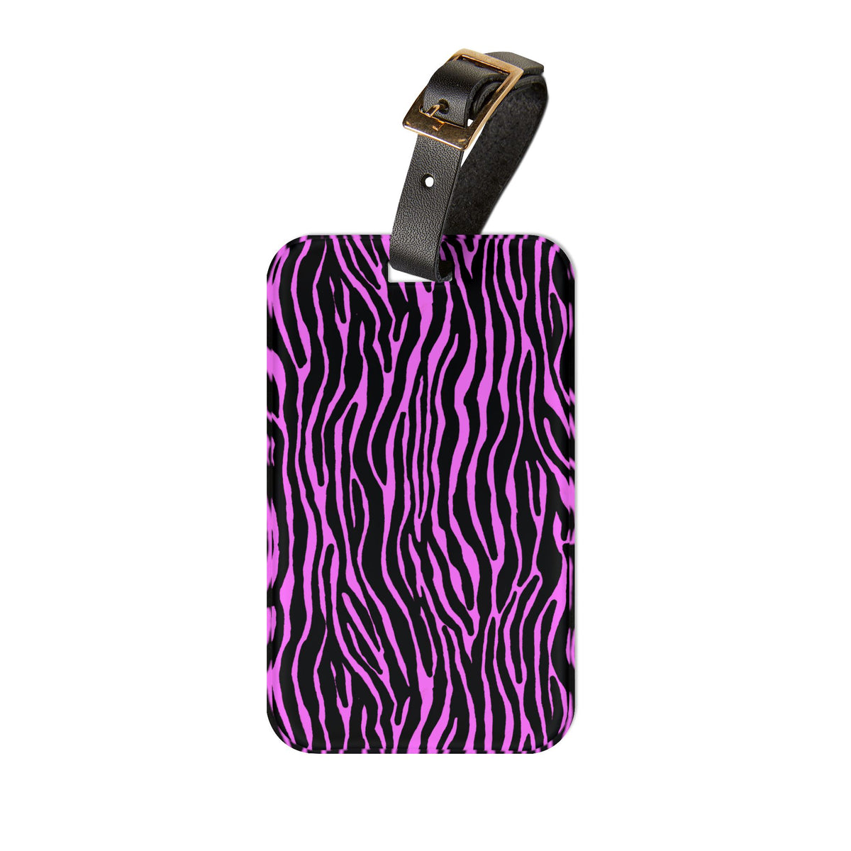 Purple Zebra Luggage Tag - Vibrant Animal Print Travel ID