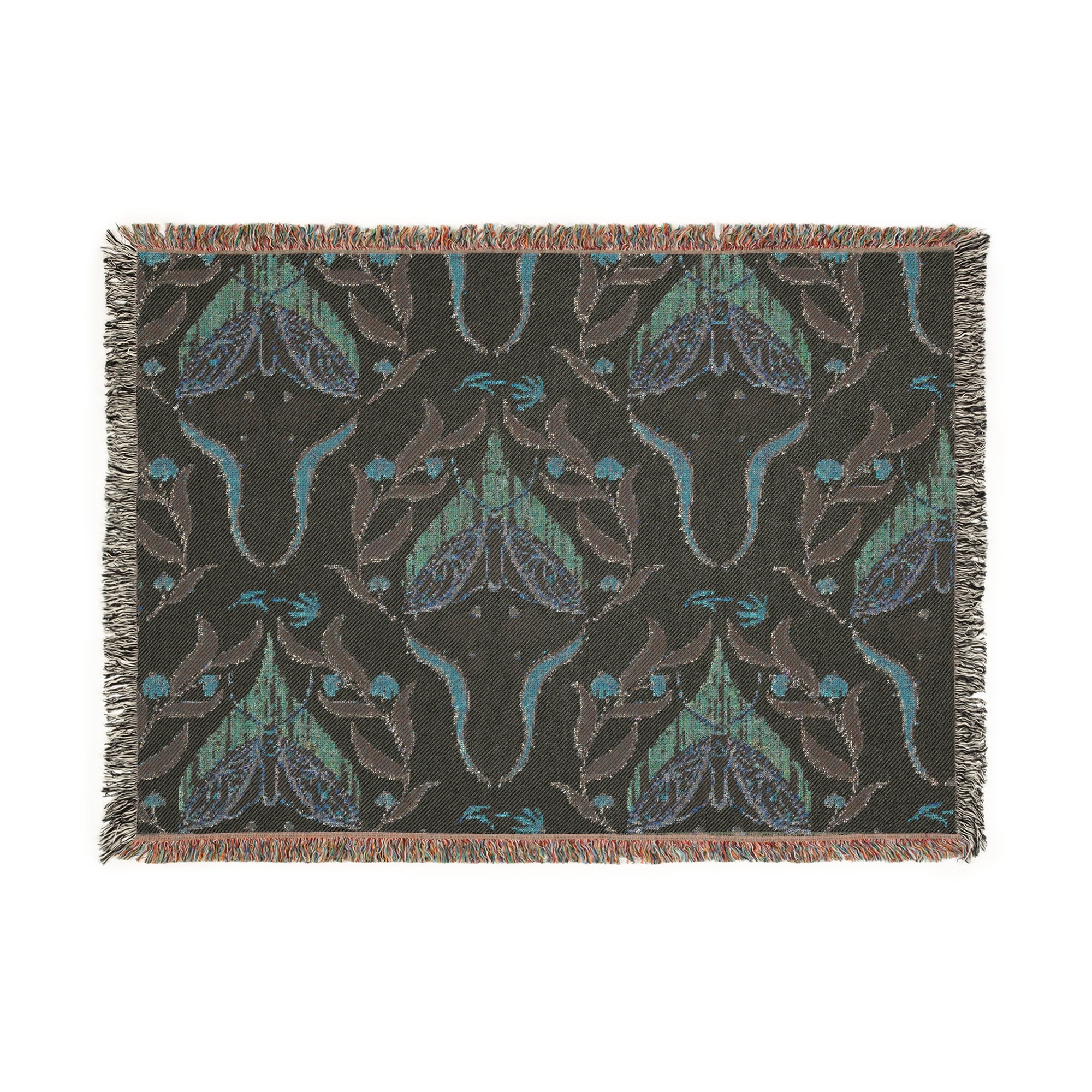Fall Moths Throw Blanket