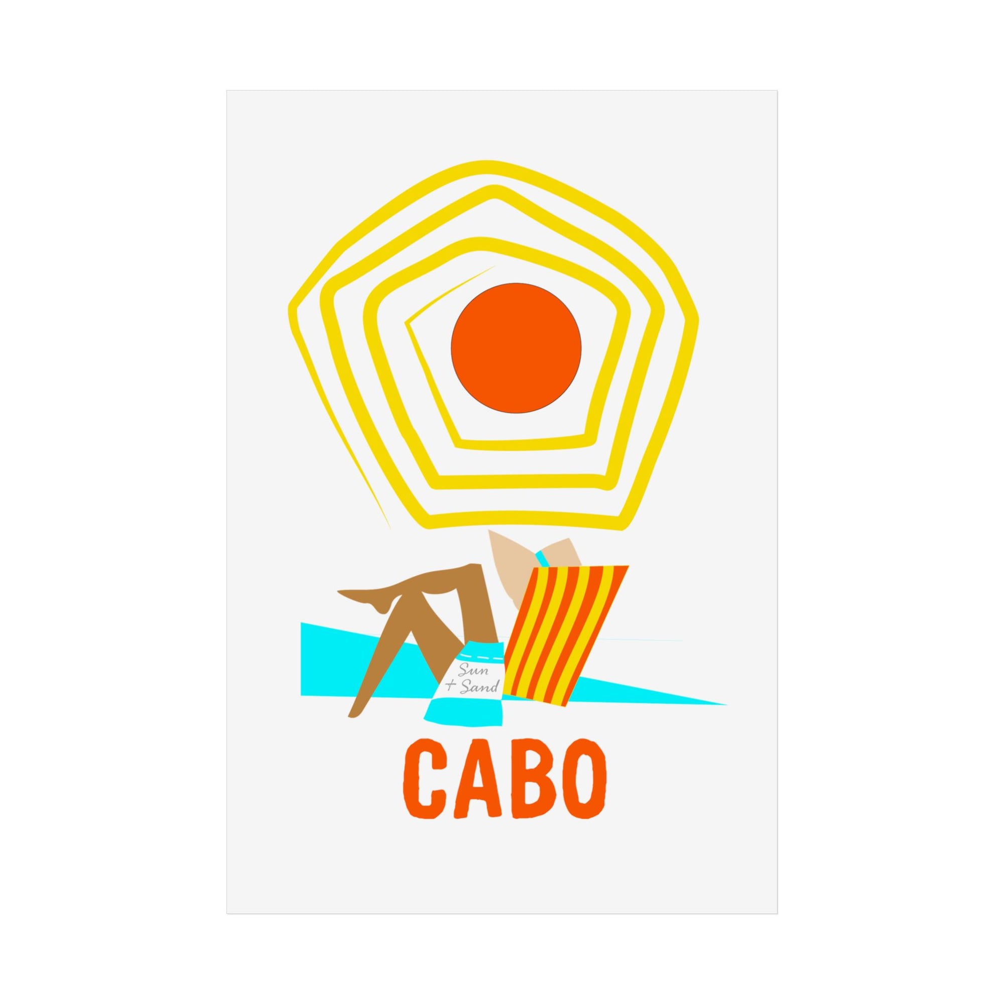 Cabo Beach Poster Art, Unframed Travel Decor, Summer Vibes Wall Art, Home Decoration Gift, Coastal Living Inspiration