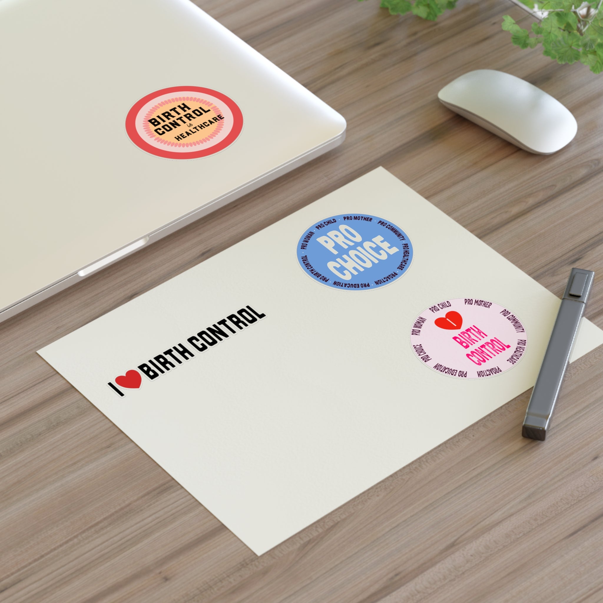 Pro-Choice Birth Control Sticker Sheet — Advocacy Political Vinyl Stickers