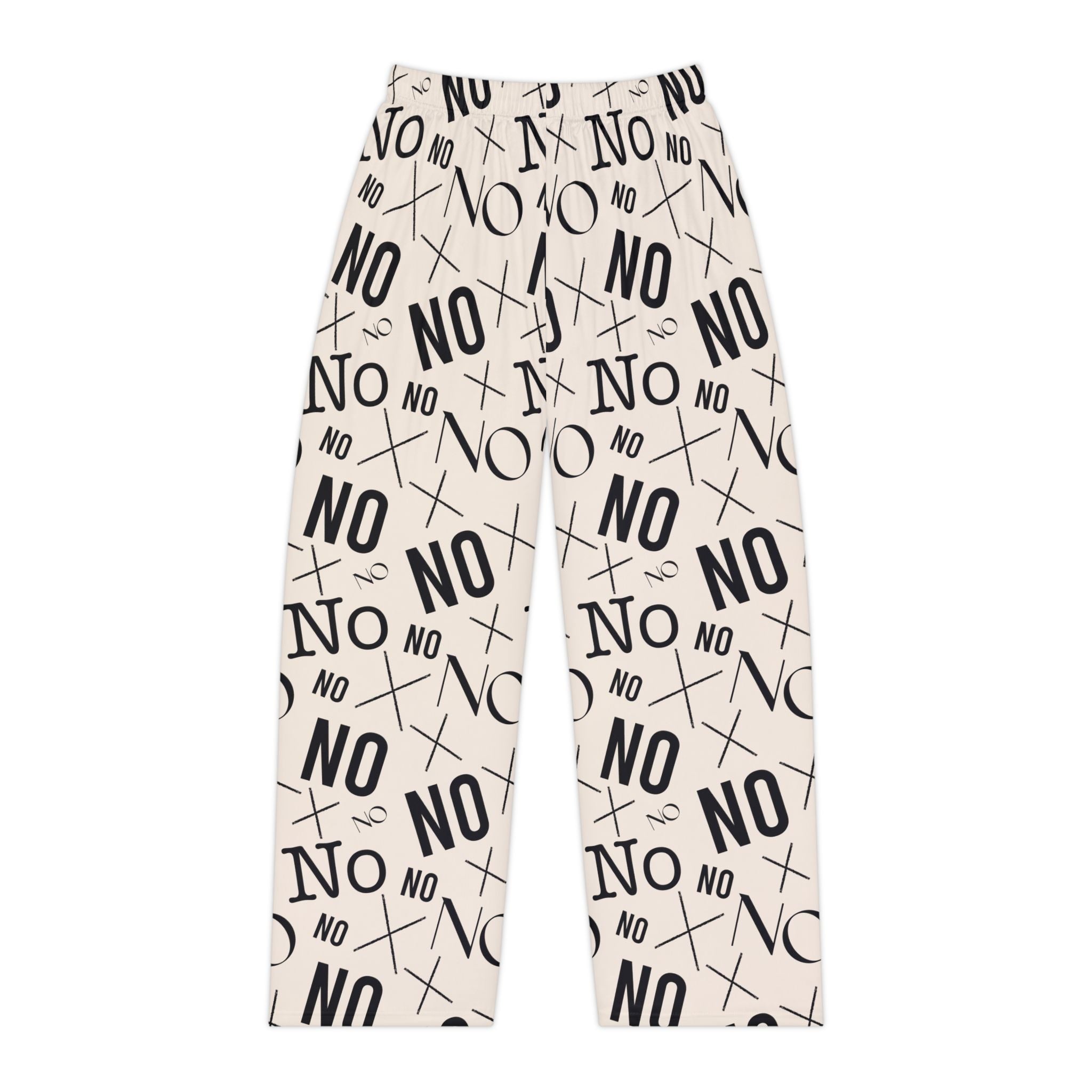 Women's 'NO' Pattern Pajama Pants - Graphic Lounge Sleepwear