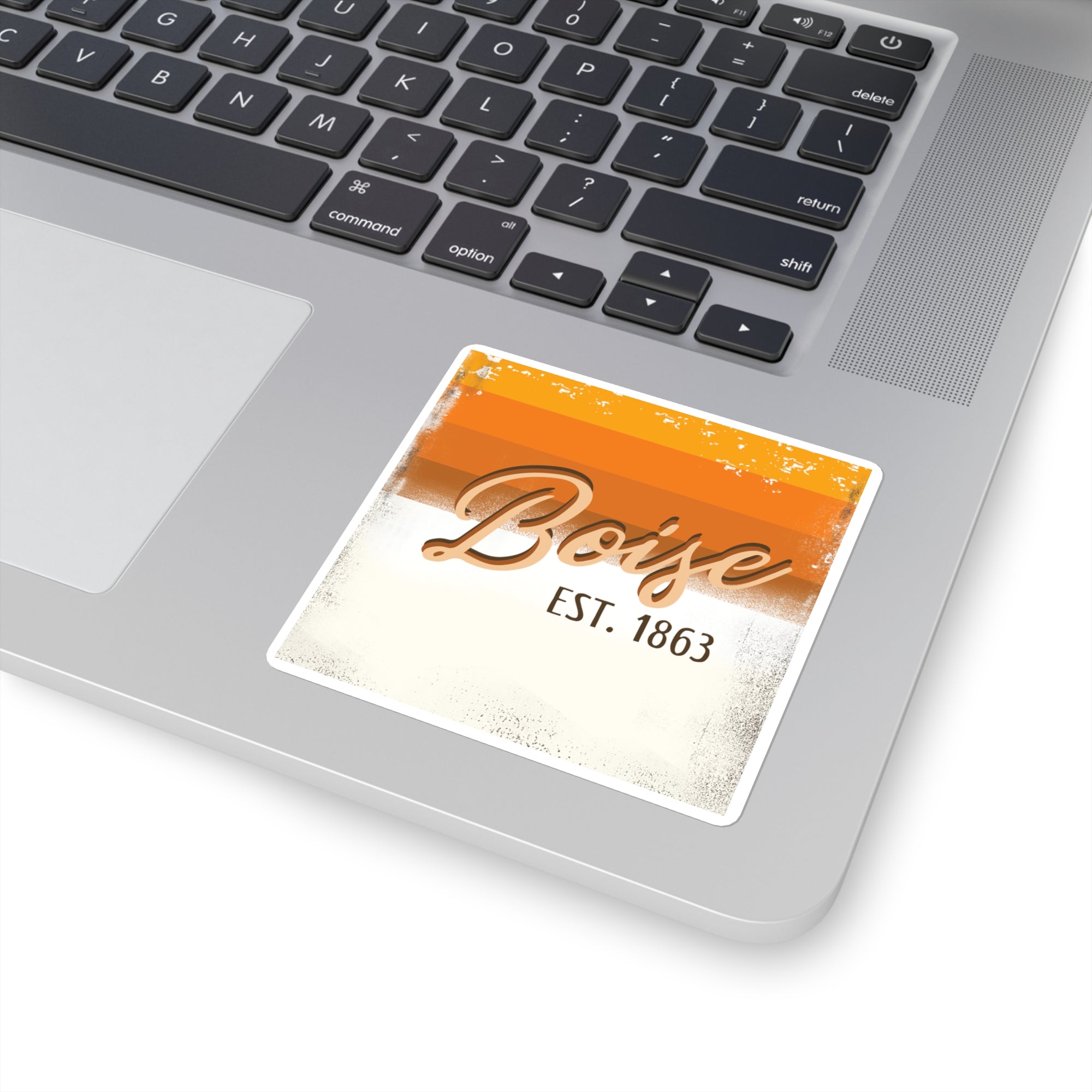 Boise EST. 1863 Retro Striped Square Sticker