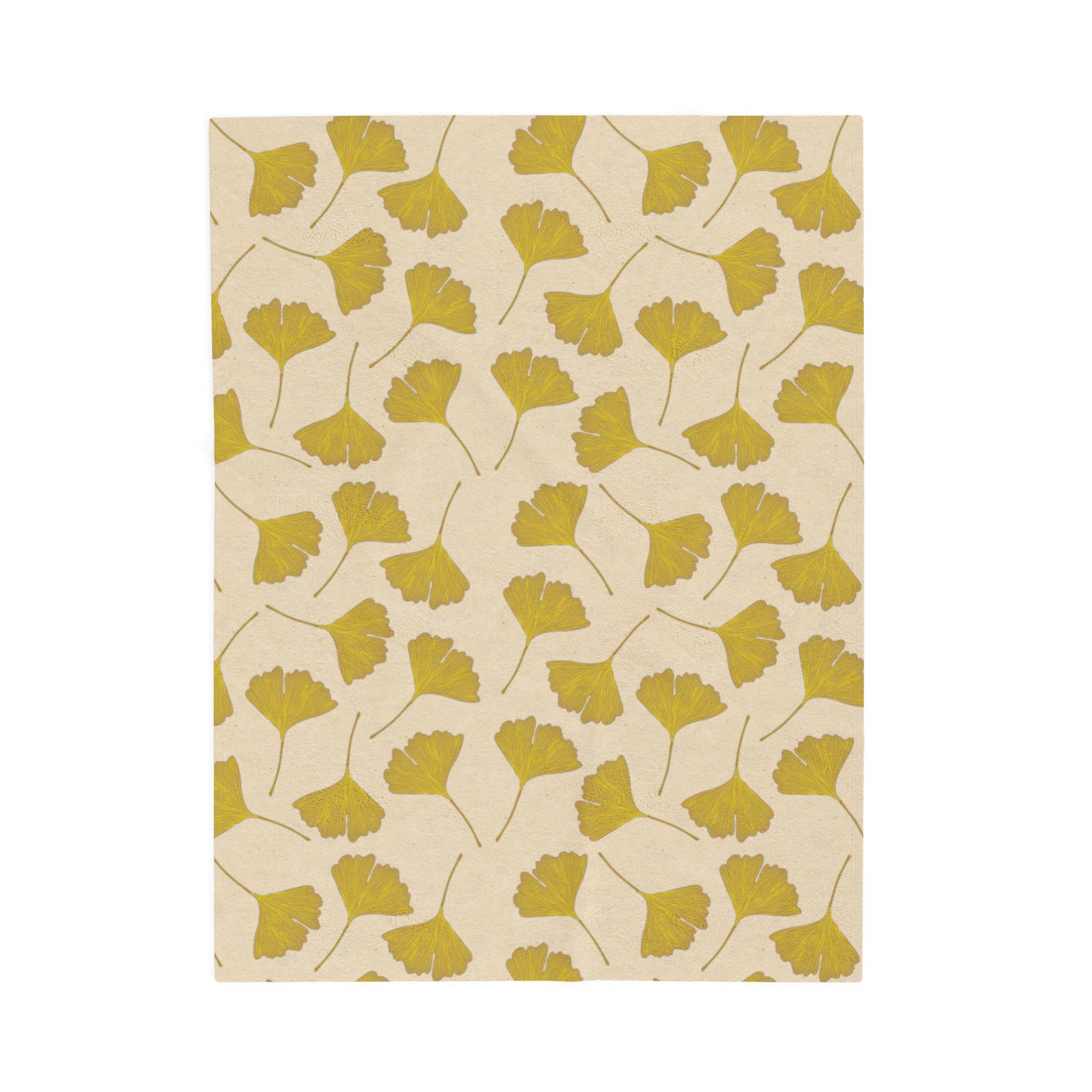 Ginkgo Leaf Velveteen Plush Blanket