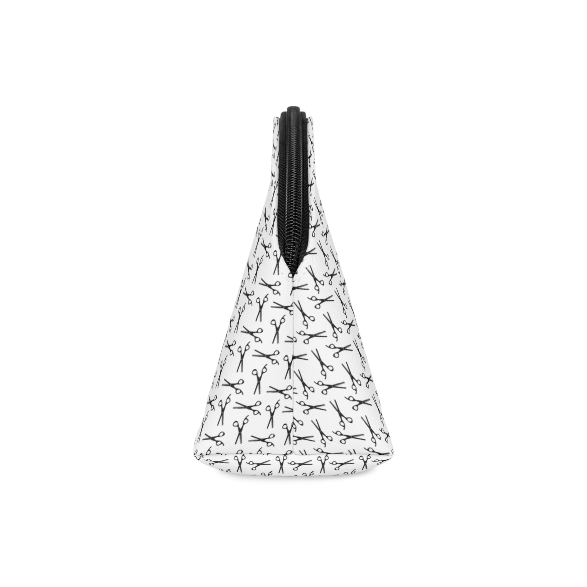 Shears Pattern Makeup Bag – Compact Cosmetic Pouch with Wristlet