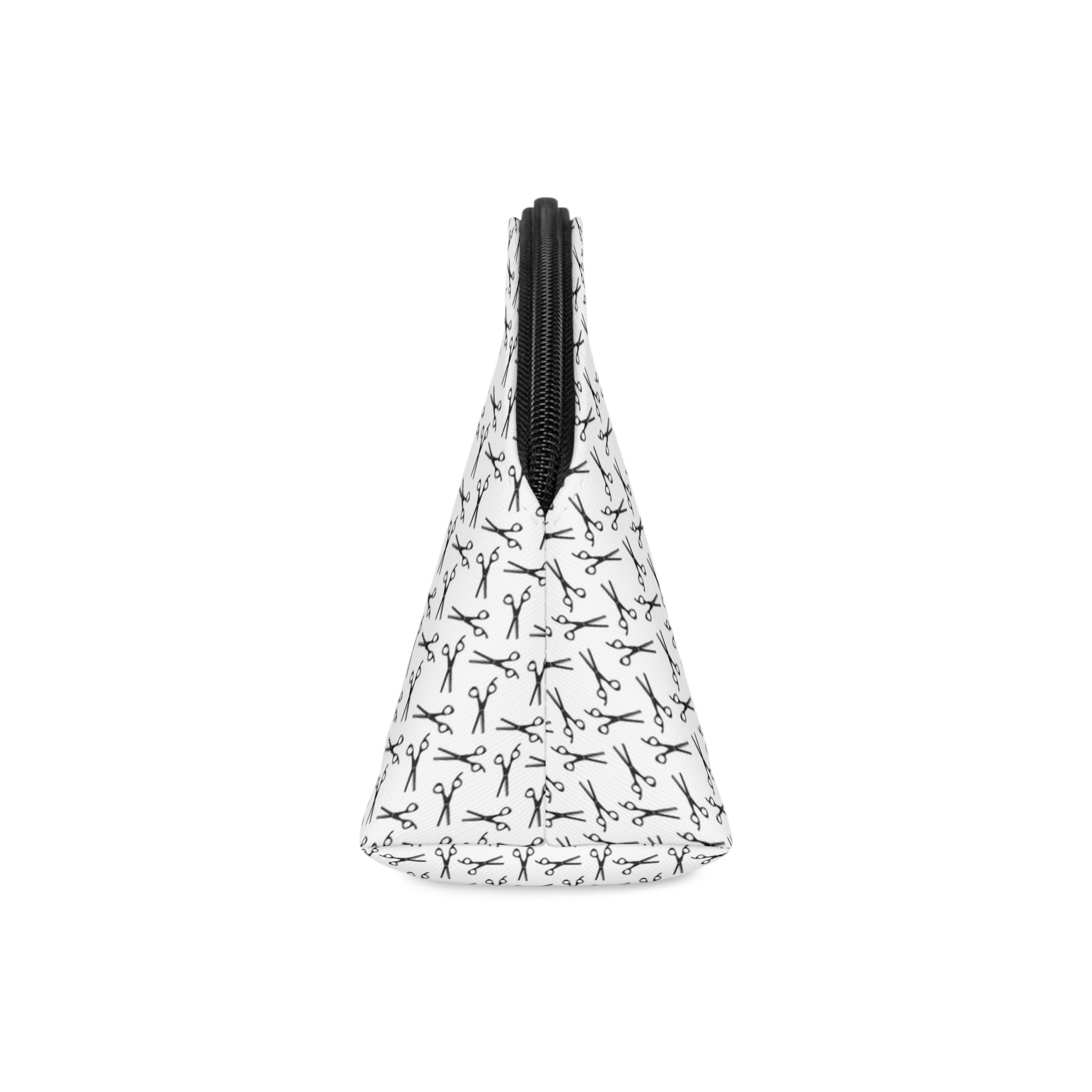 Shears Pattern Makeup Bag – Compact Cosmetic Pouch with Wristlet