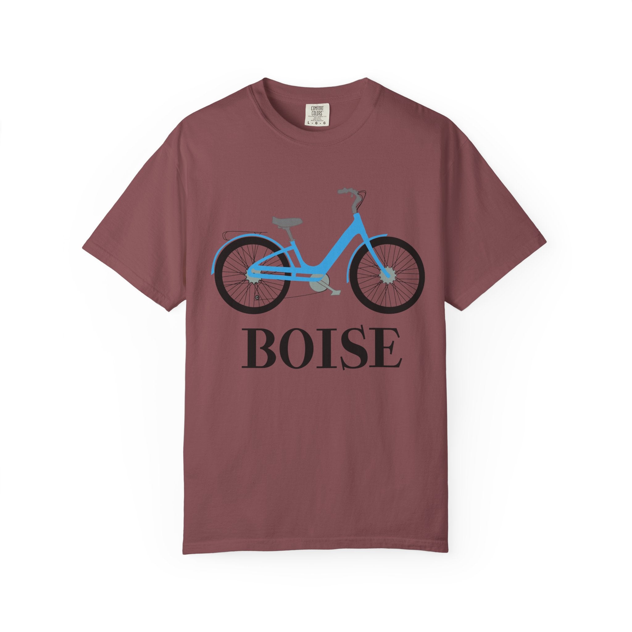 Boise Bicycle T-Shirt, Casual Bike Apparel, Gift for Cycling Enthusiasts, Comfortable Summer Tee, Unisex Graphic T-Shirt