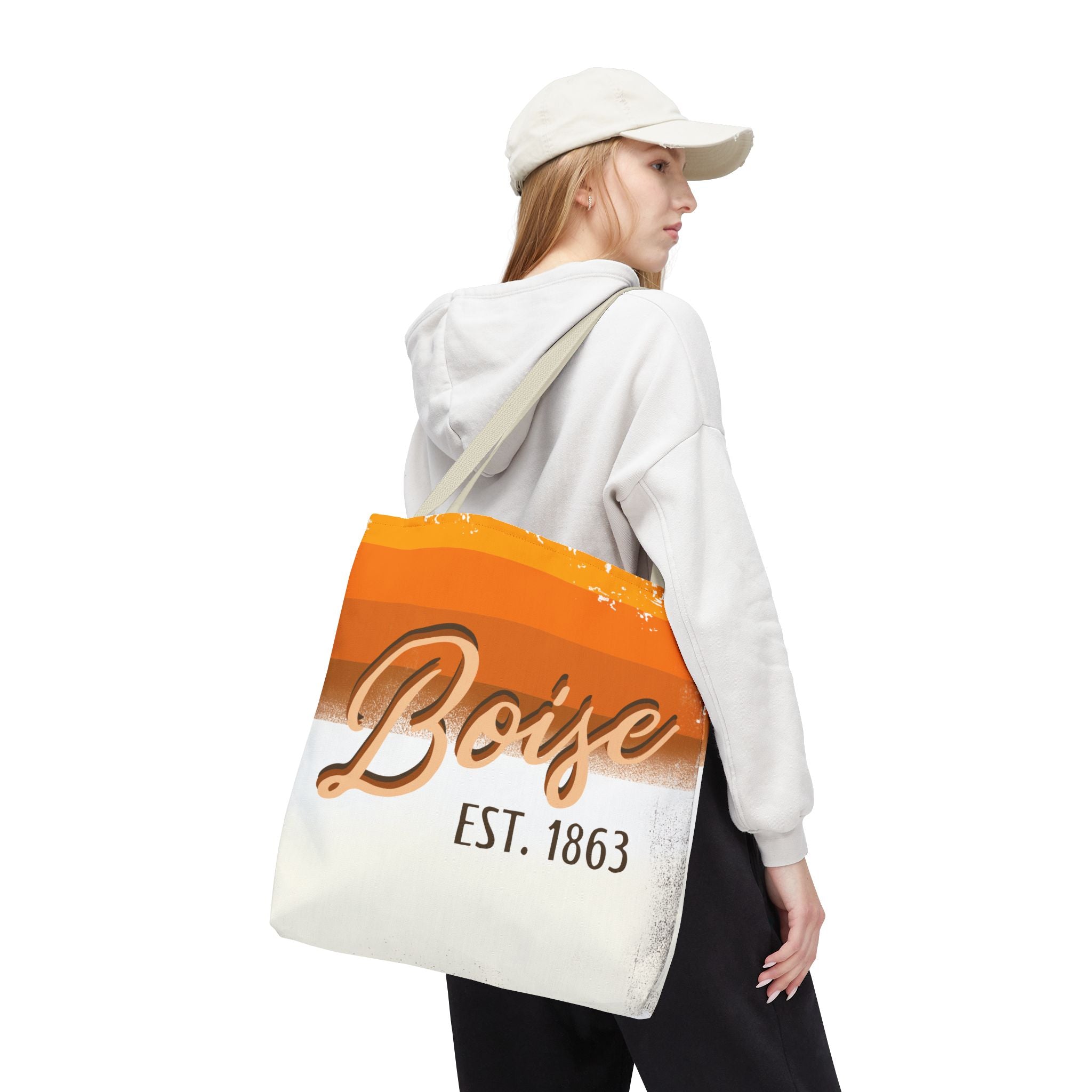 Boise Est. 1863 Tote Bag — Retro Orange City Pride Tote