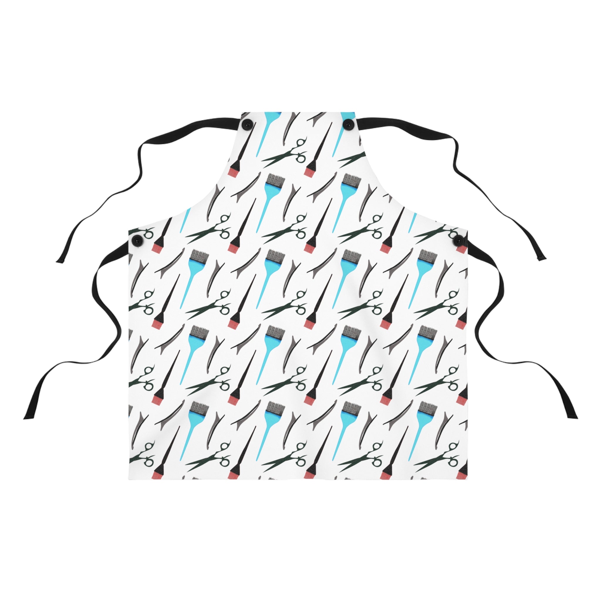 Hair Stylist Tools Apron – Scissors & Dye Brush Pattern