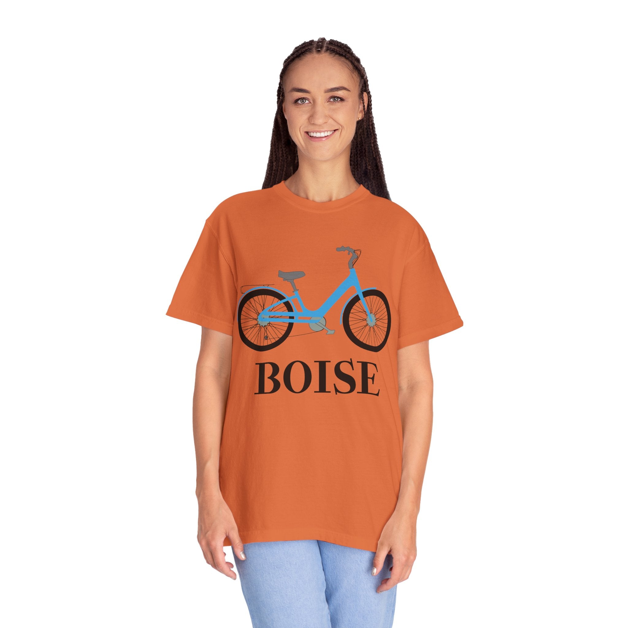 Boise Bicycle T-Shirt, Casual Bike Apparel, Gift for Cycling Enthusiasts, Comfortable Summer Tee, Unisex Graphic T-Shirt