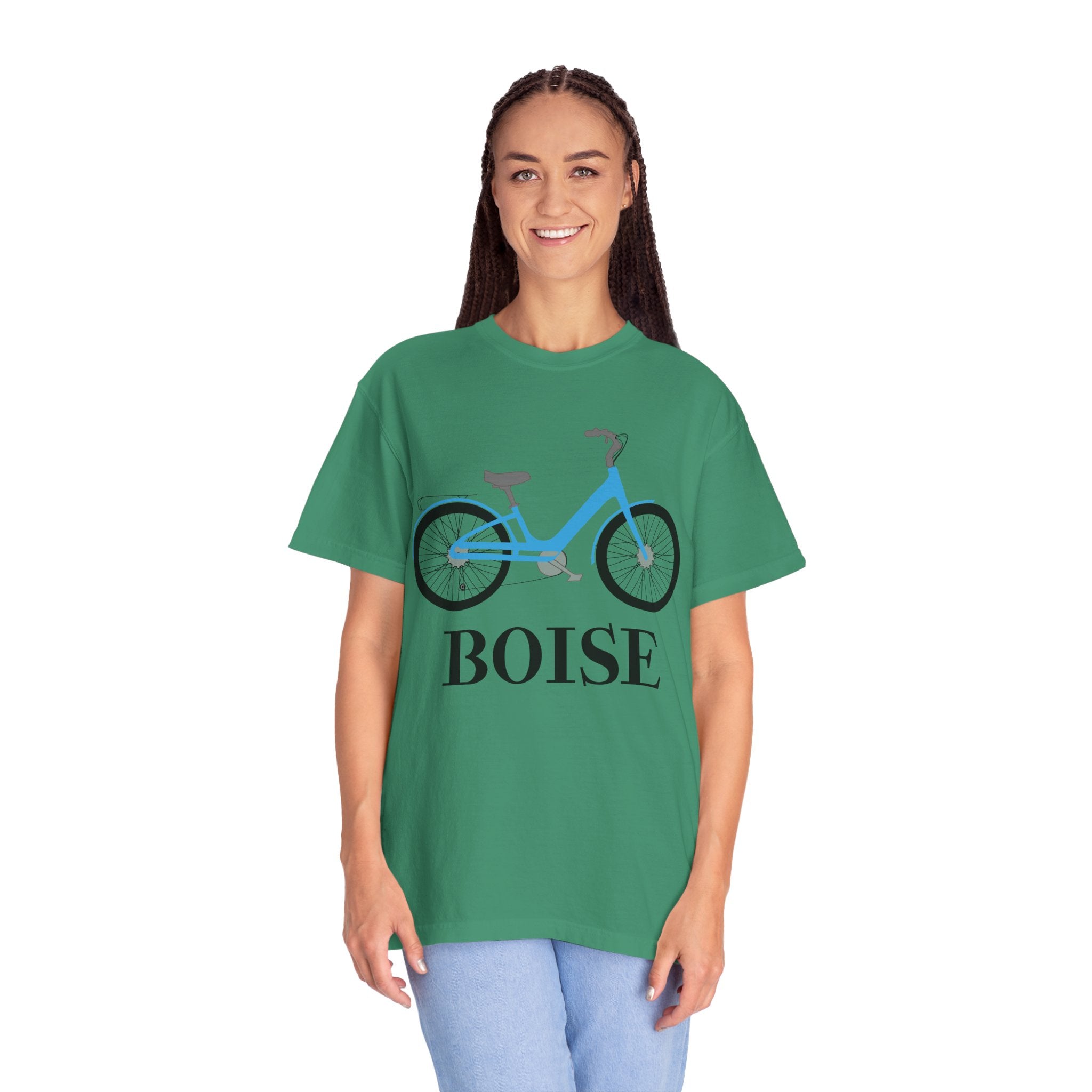 Boise Bicycle T-Shirt, Casual Bike Apparel, Gift for Cycling Enthusiasts, Comfortable Summer Tee, Unisex Graphic T-Shirt