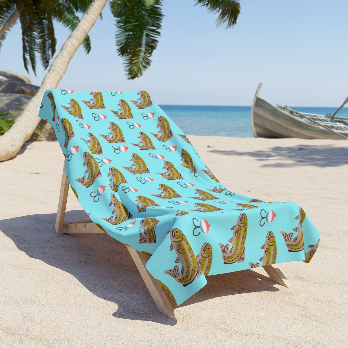 Great Bait Surfing Fish Beach Towel