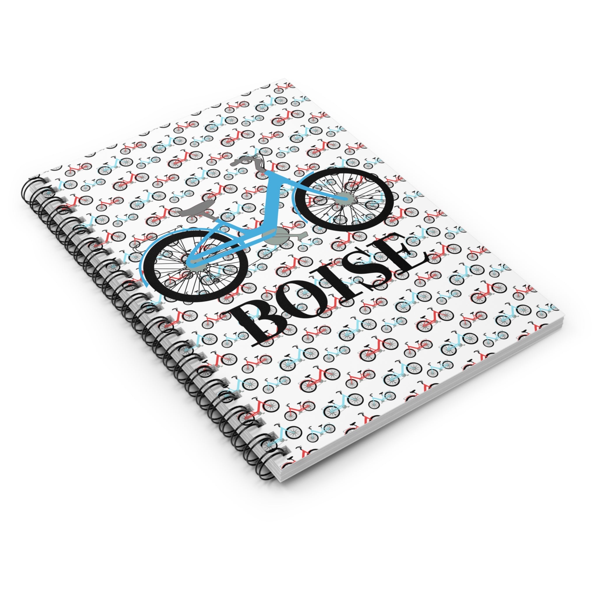 Boise Bicycle Spiral Notebook - Perfect for Cyclists, Gift for Bike Lovers, Travel Journal, Office Notepad, School Supplies