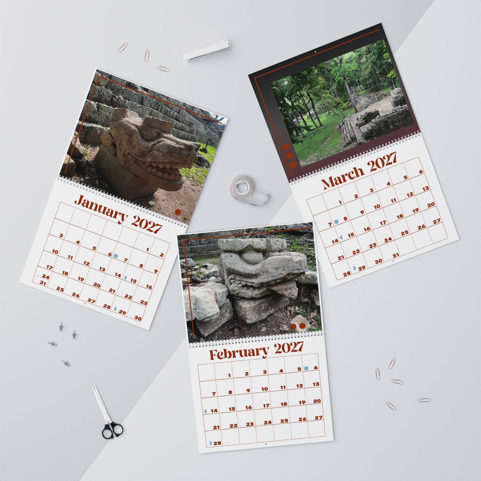 Mayan Ruins 2027 Wall Calendar
