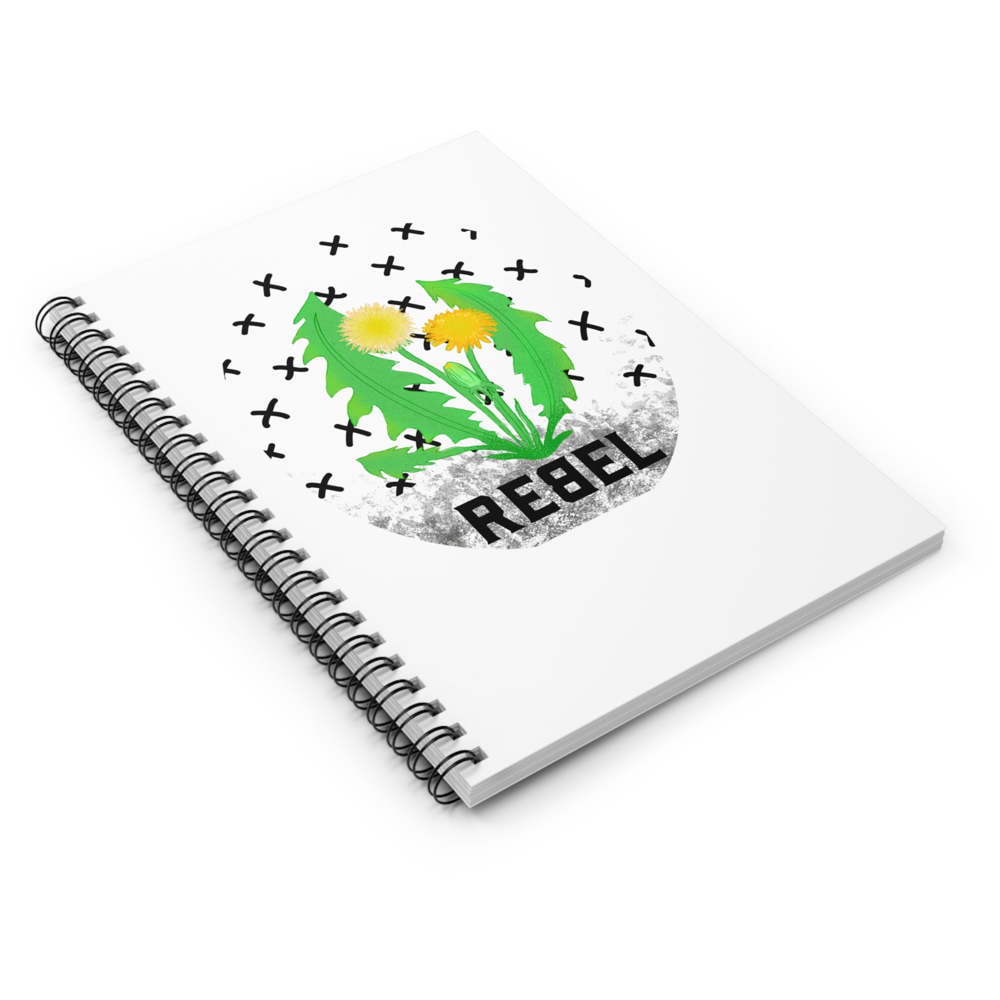 Rebel Dandelion Spiral Notebook