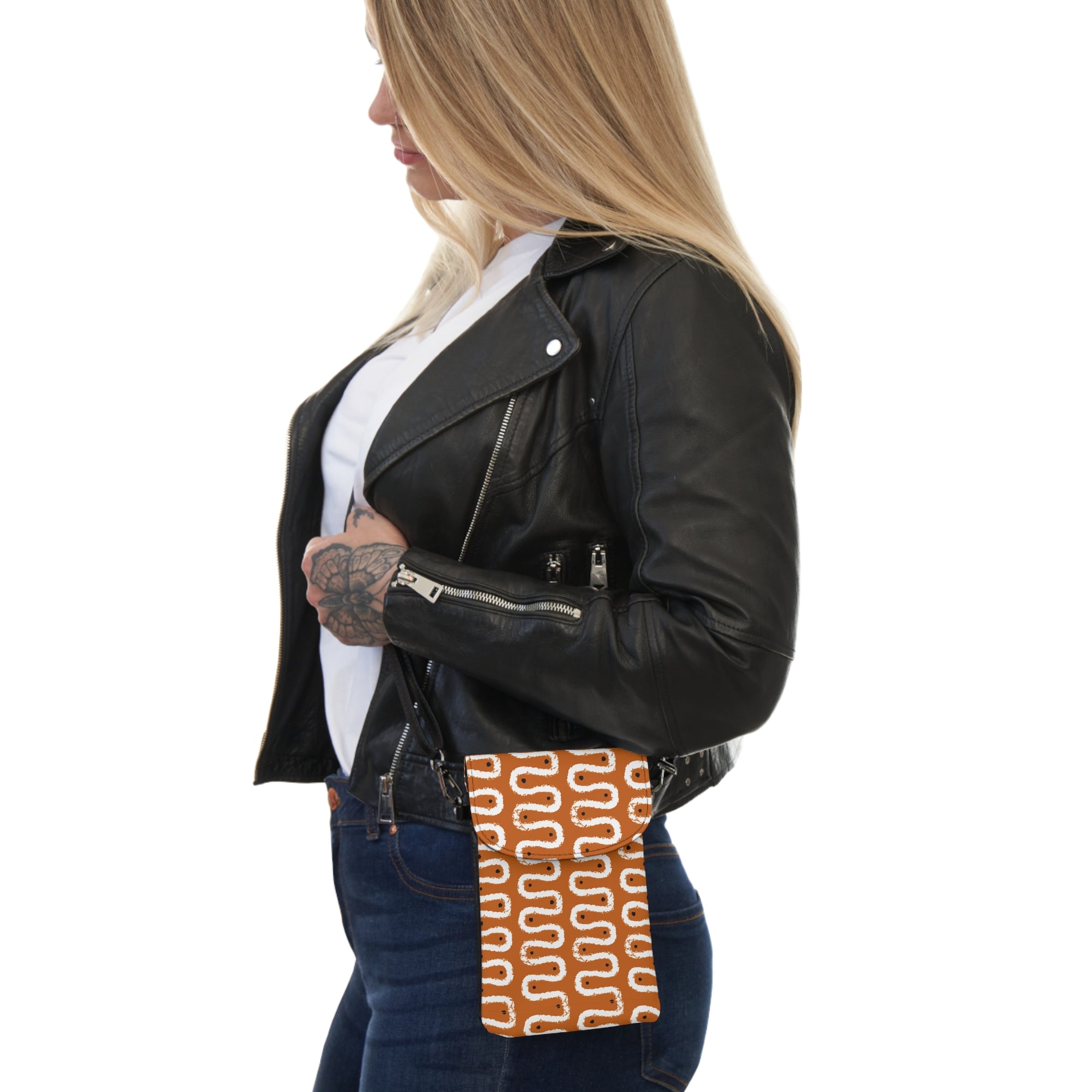 Abstract Rust Squiggle Phone Wallet