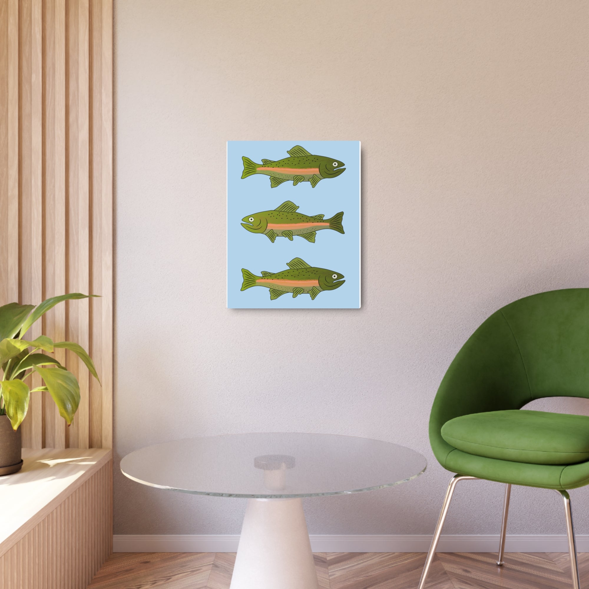 Rainbow Trout Metal Art Sign