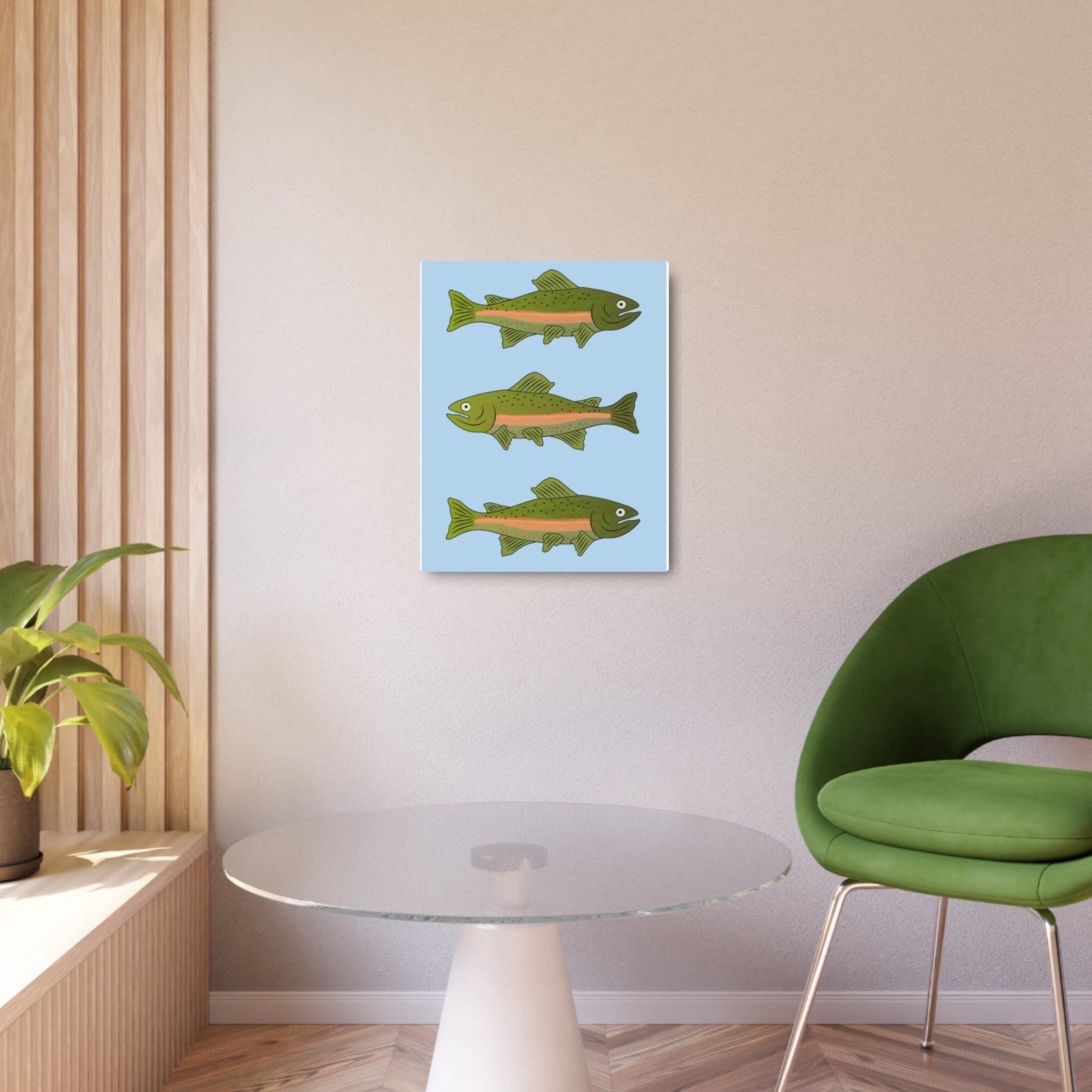 Rainbow Trout Metal Art Sign